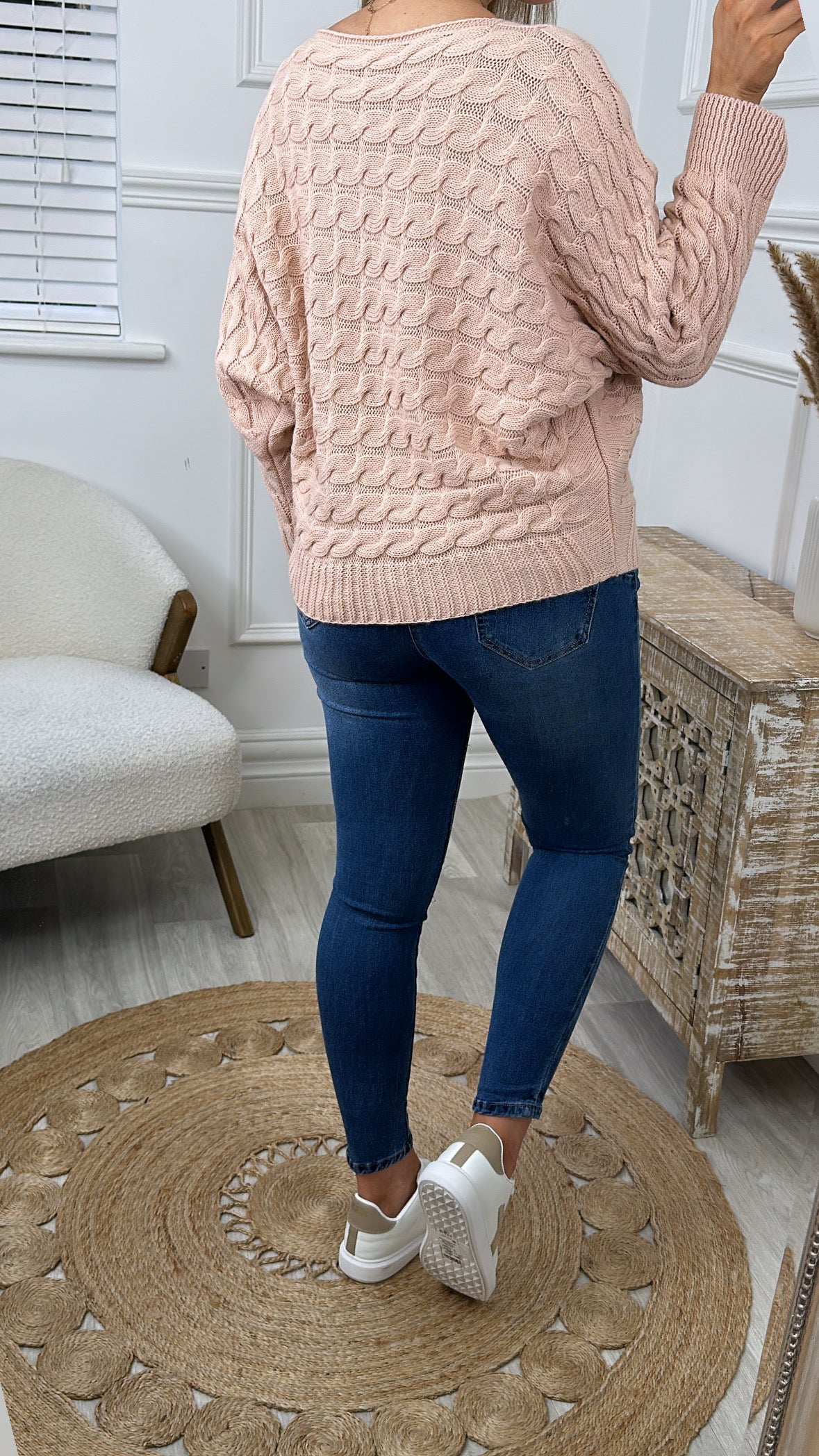 Marissa Dusty Pink Cable Knit Jumper