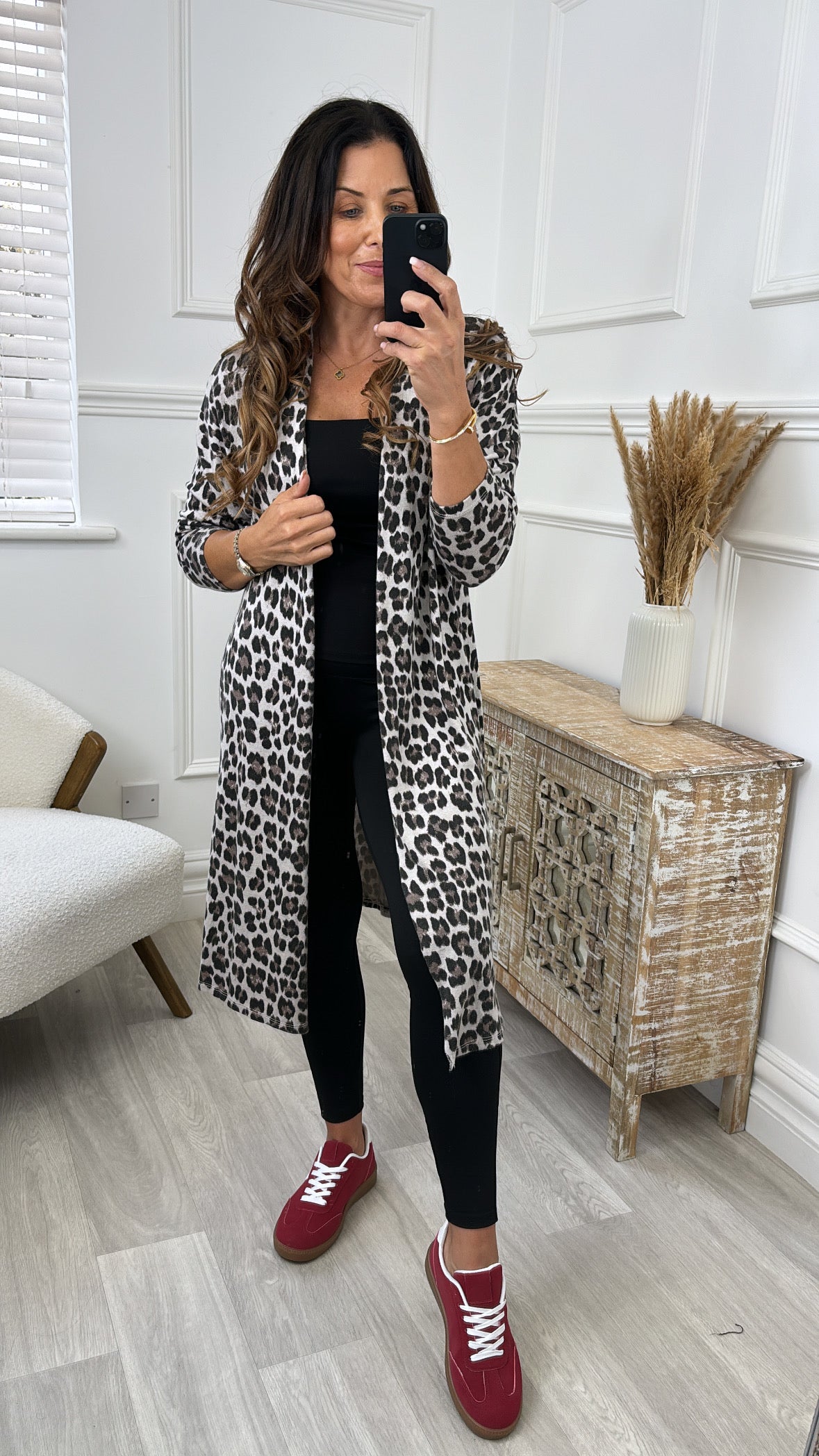 Tammy Beige Leopard Print Cardigan