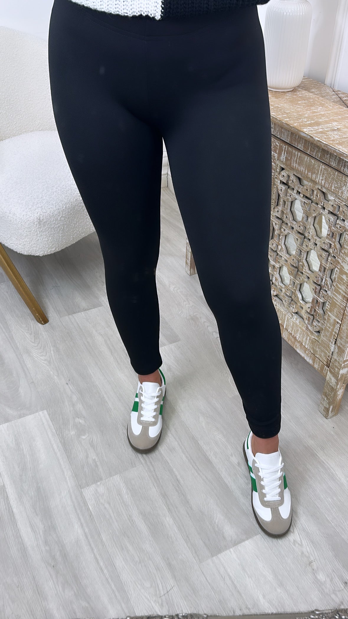 Lottie Black Fleece Leggings