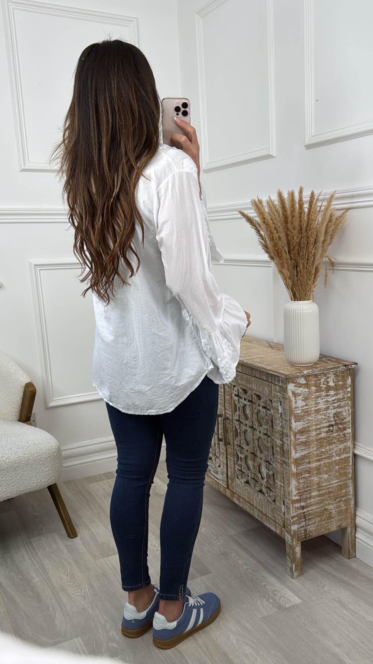 Robyn White Embroidered Blouse