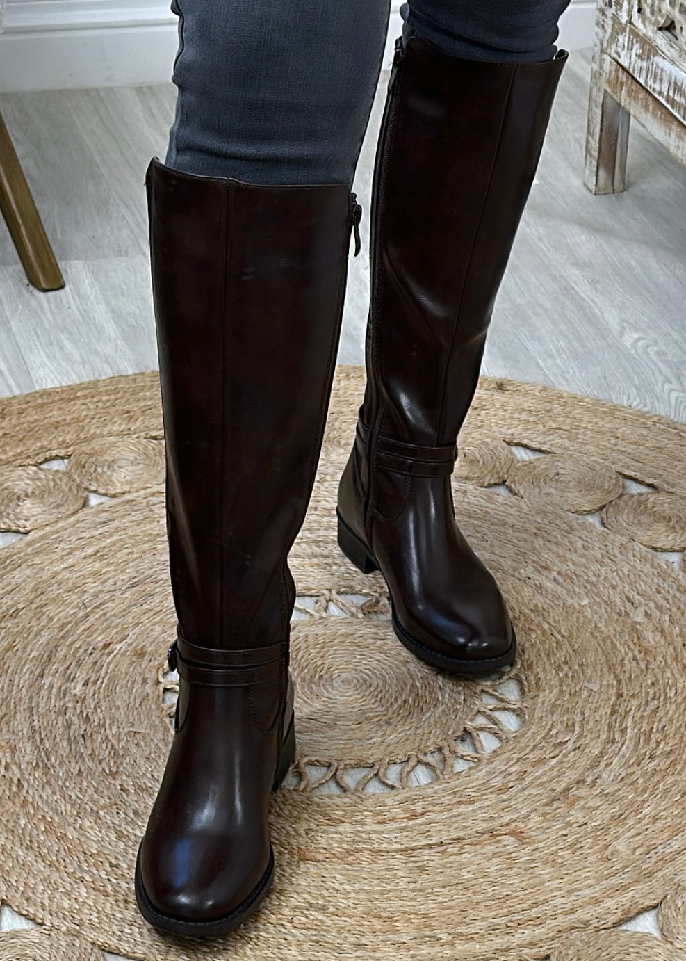 Corina Brown Knee High Boots