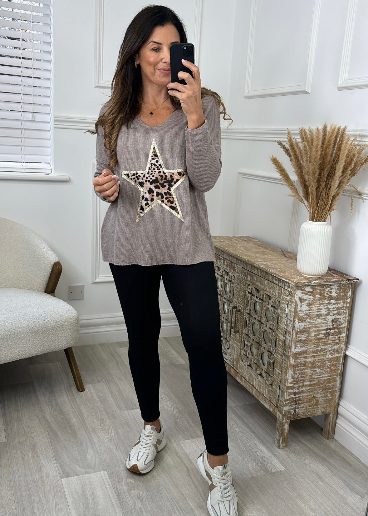 Niamh Peat Leopard Star Top