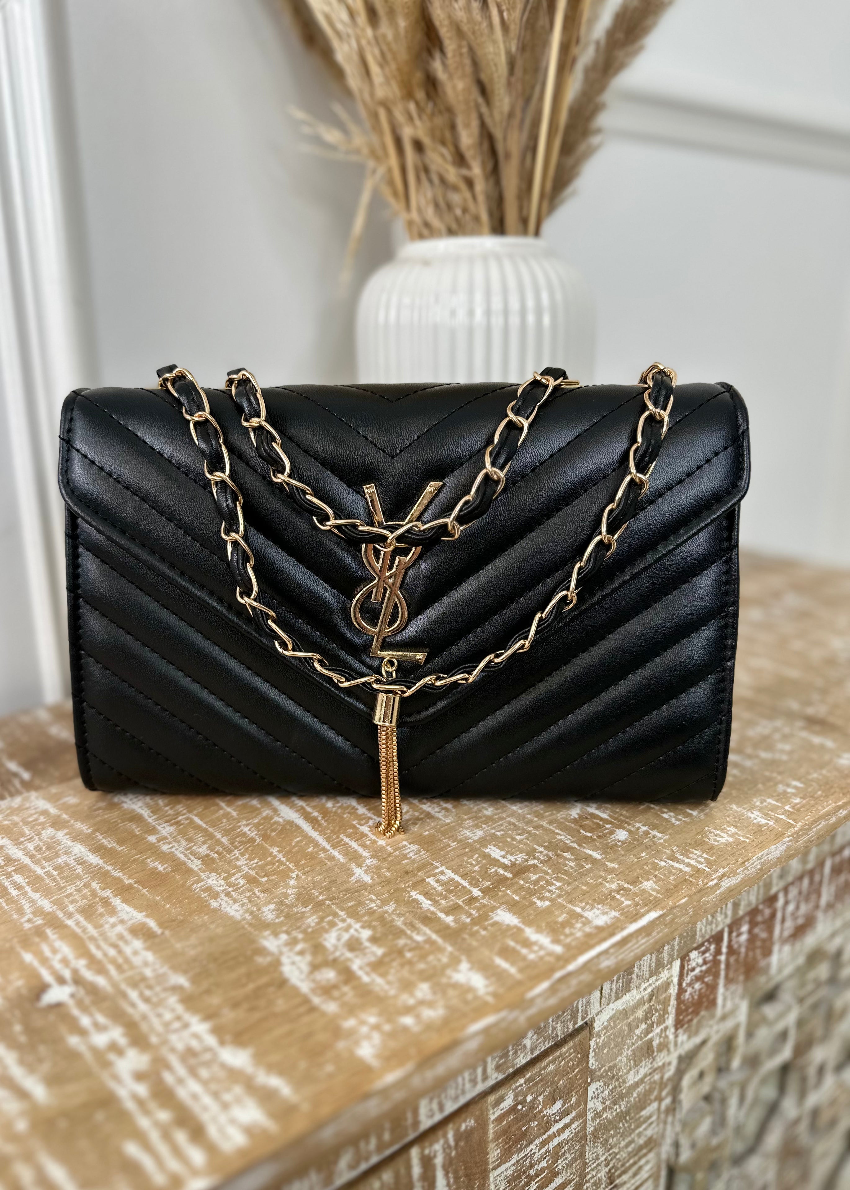 Sia Black Quilted Bag