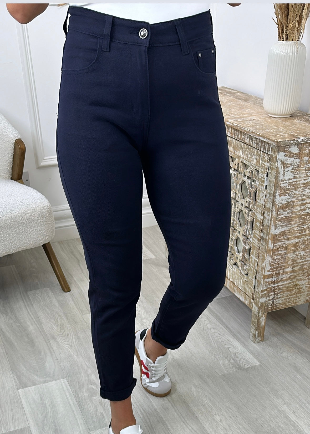 Annie Navy High Waisted Jeans