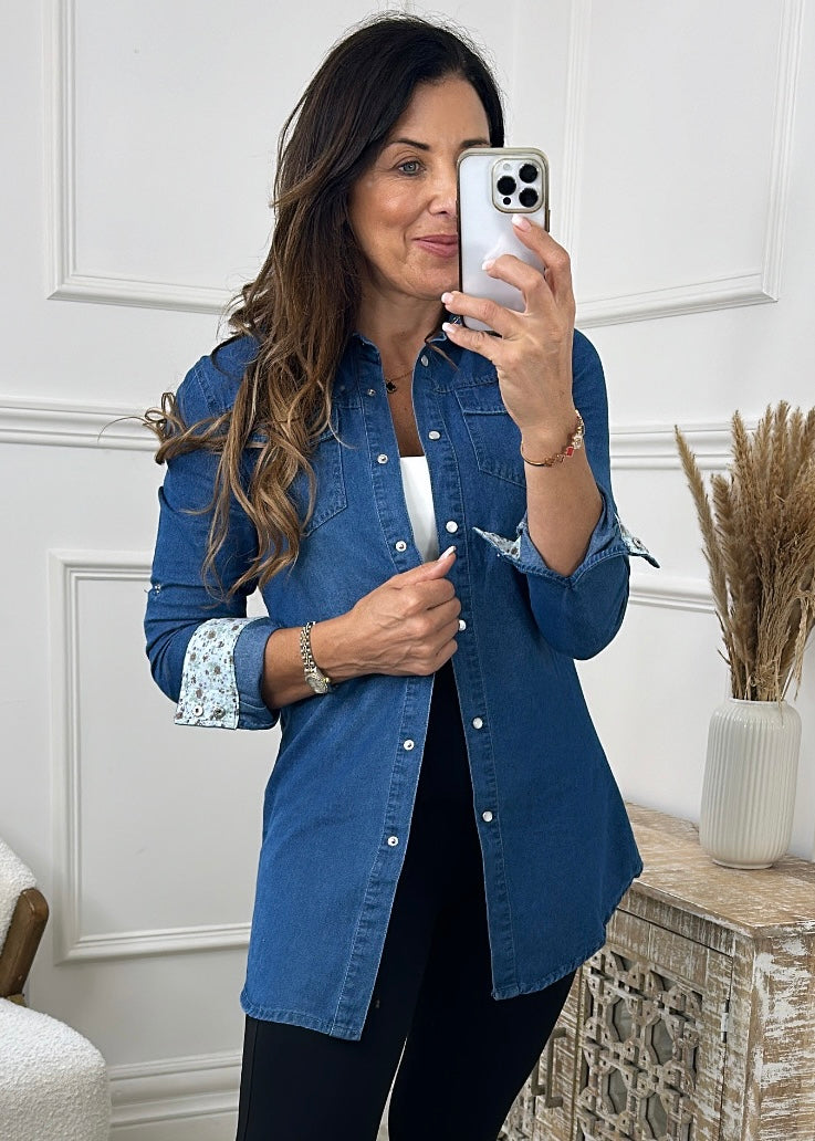 Lorena Dark Denim Shirt