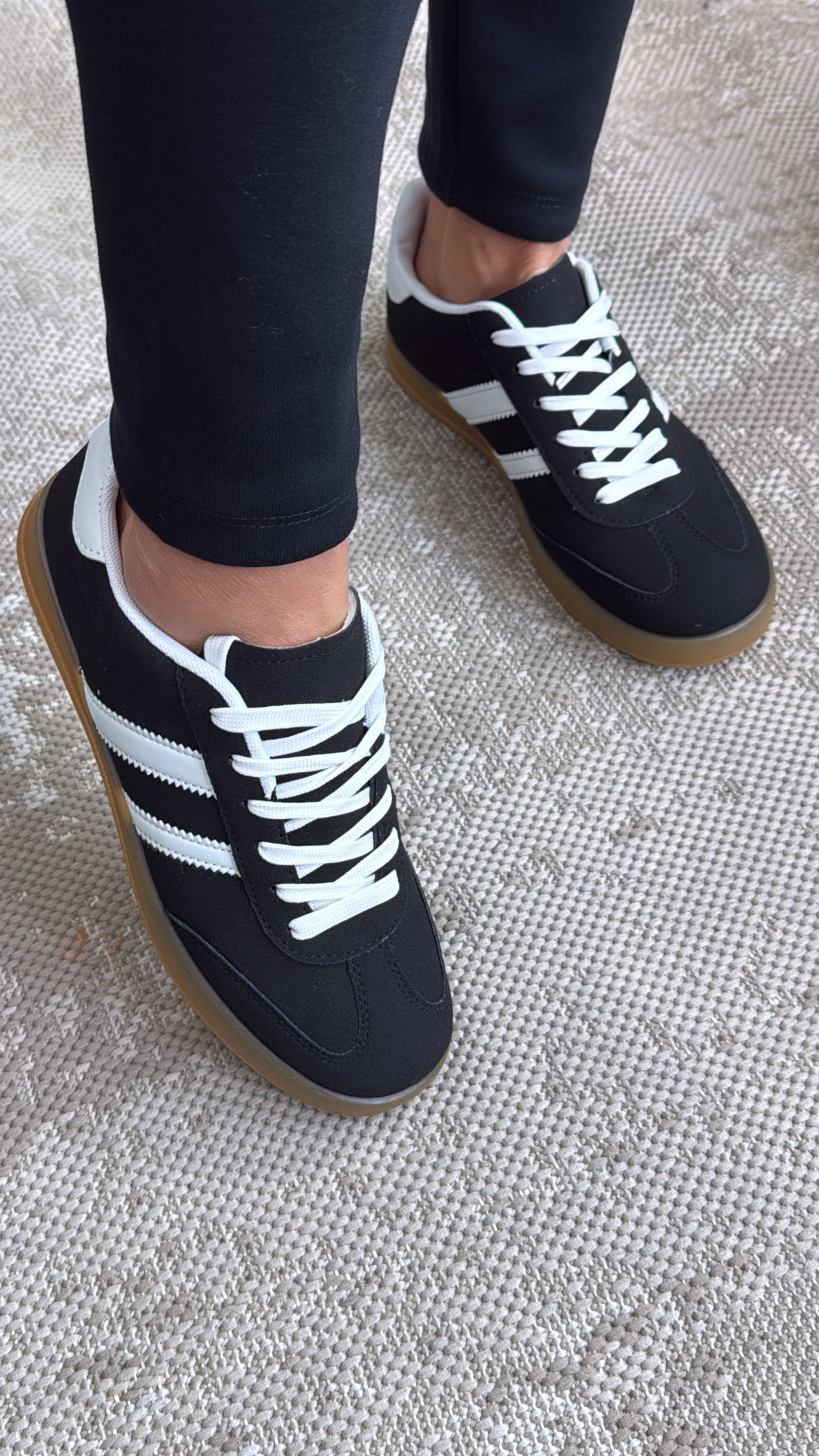 Paloma Black Side Stripe Sneakers