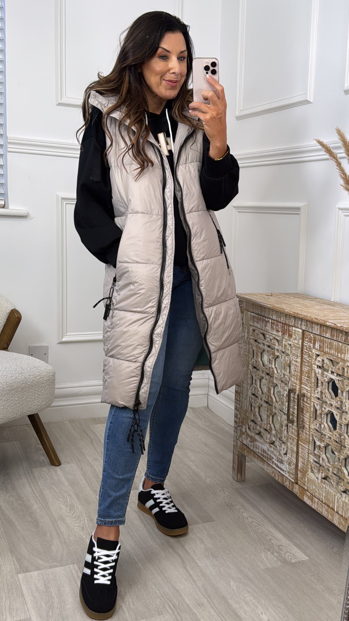 Blake Beige Puffer Gilet