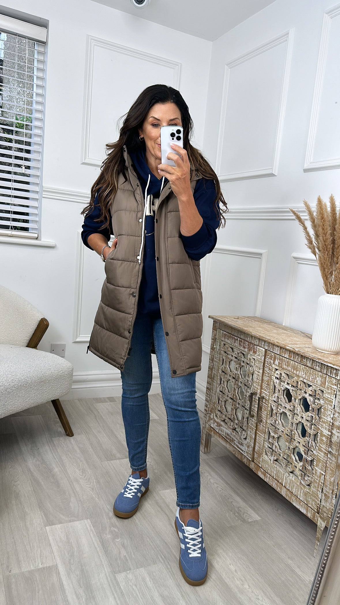 Kehlani Taupe Padded Gilet