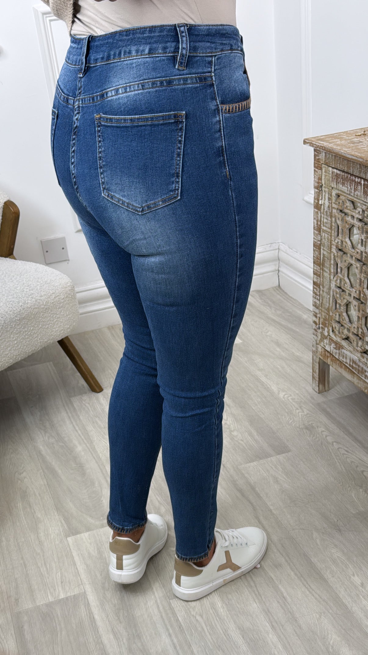 Solina Blue High Waist Skinny Jeans