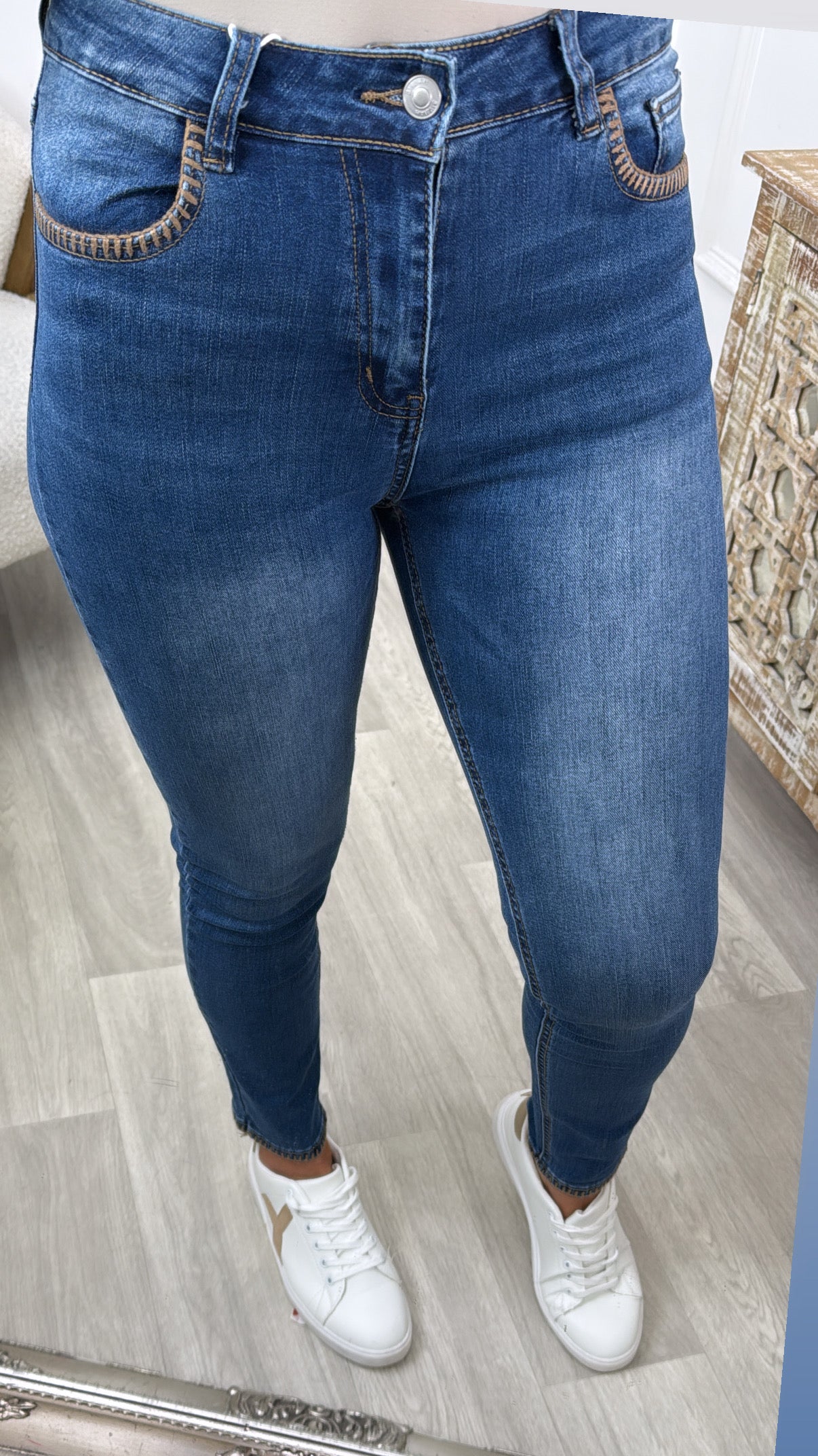 Solina Blue High Waist Skinny Jeans