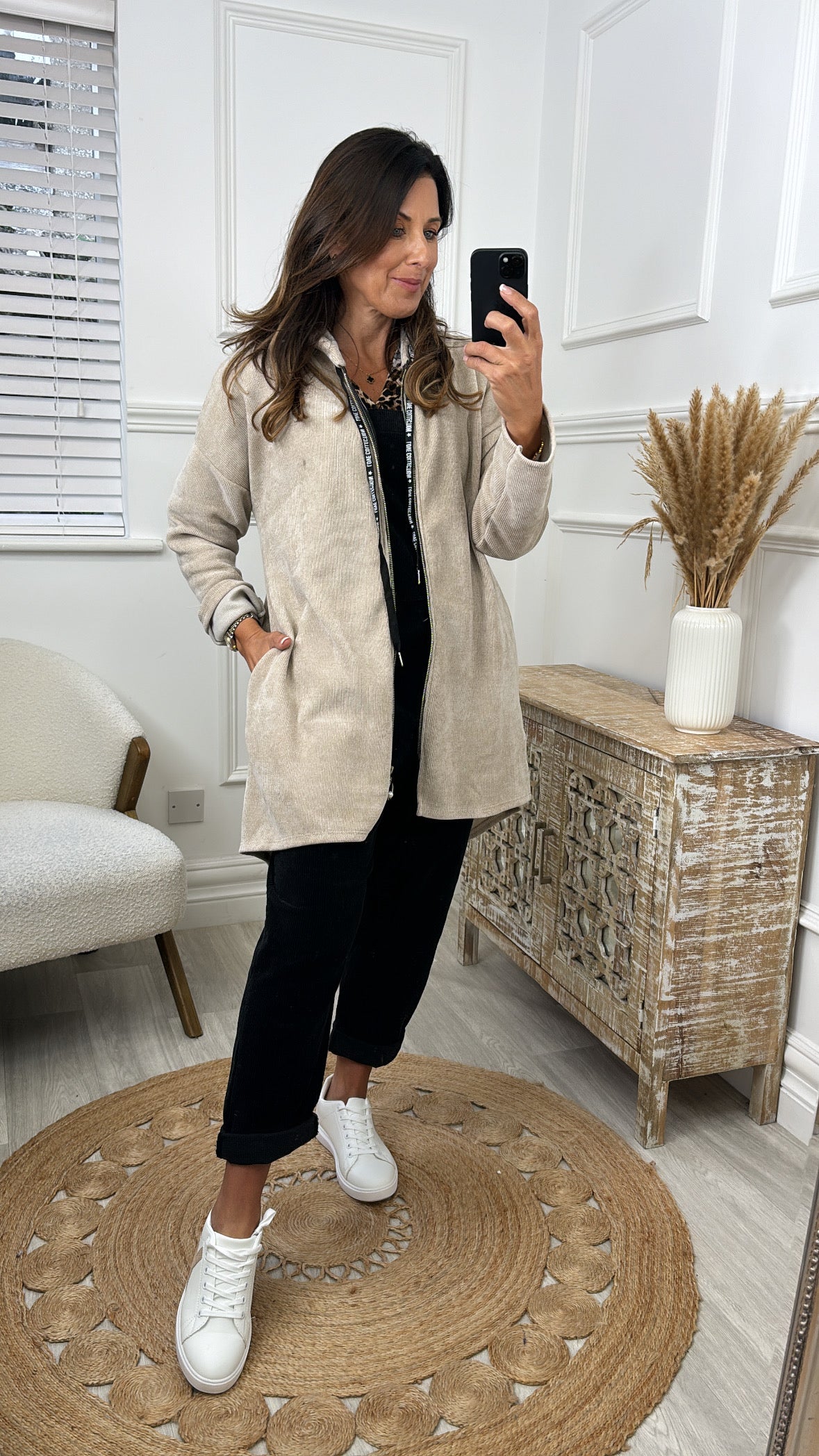 Cailin Beige Hooded Cardigan