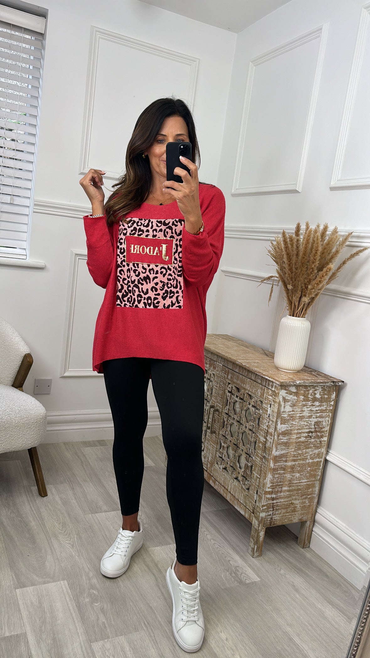 Rivoli Red J'Adore Knit Top