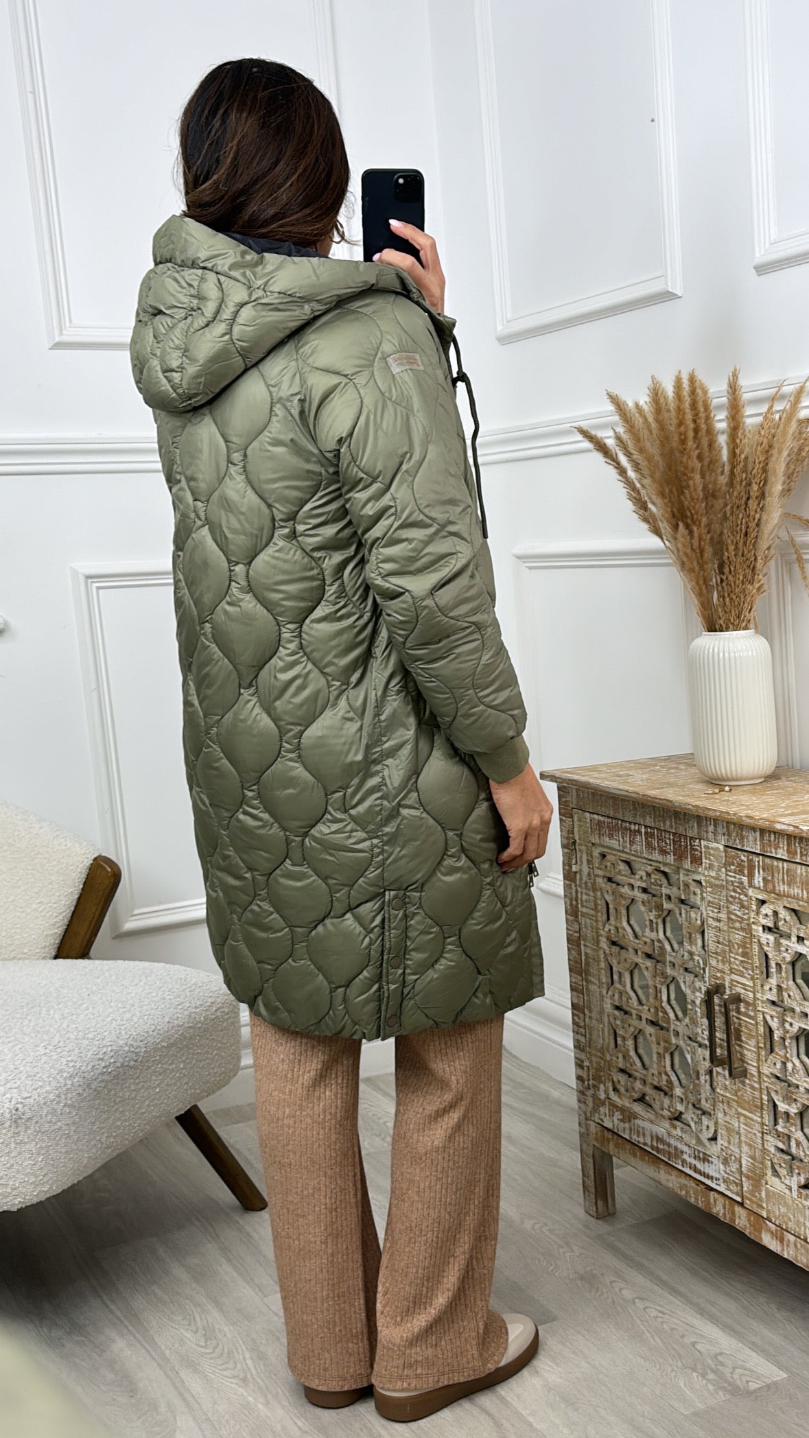 Severina Khaki Puffer Jacket