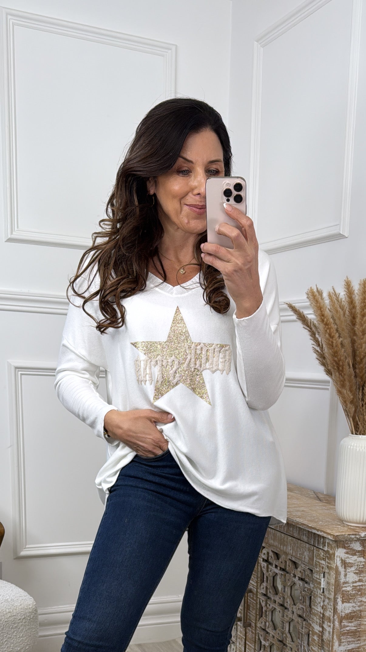 Dorothea Cream ROCK STAR Top