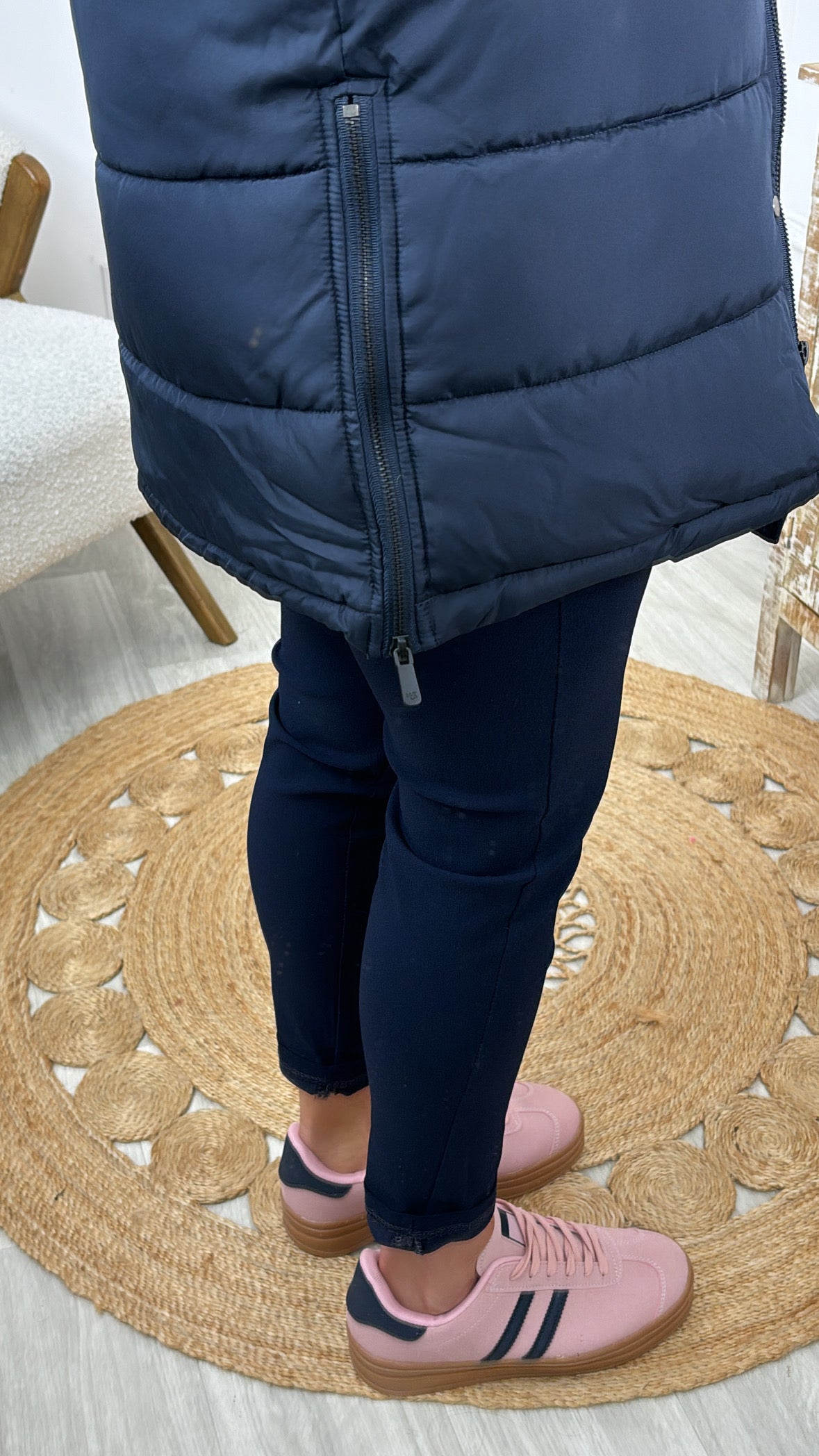 Kehlani Navy Padded Gilet