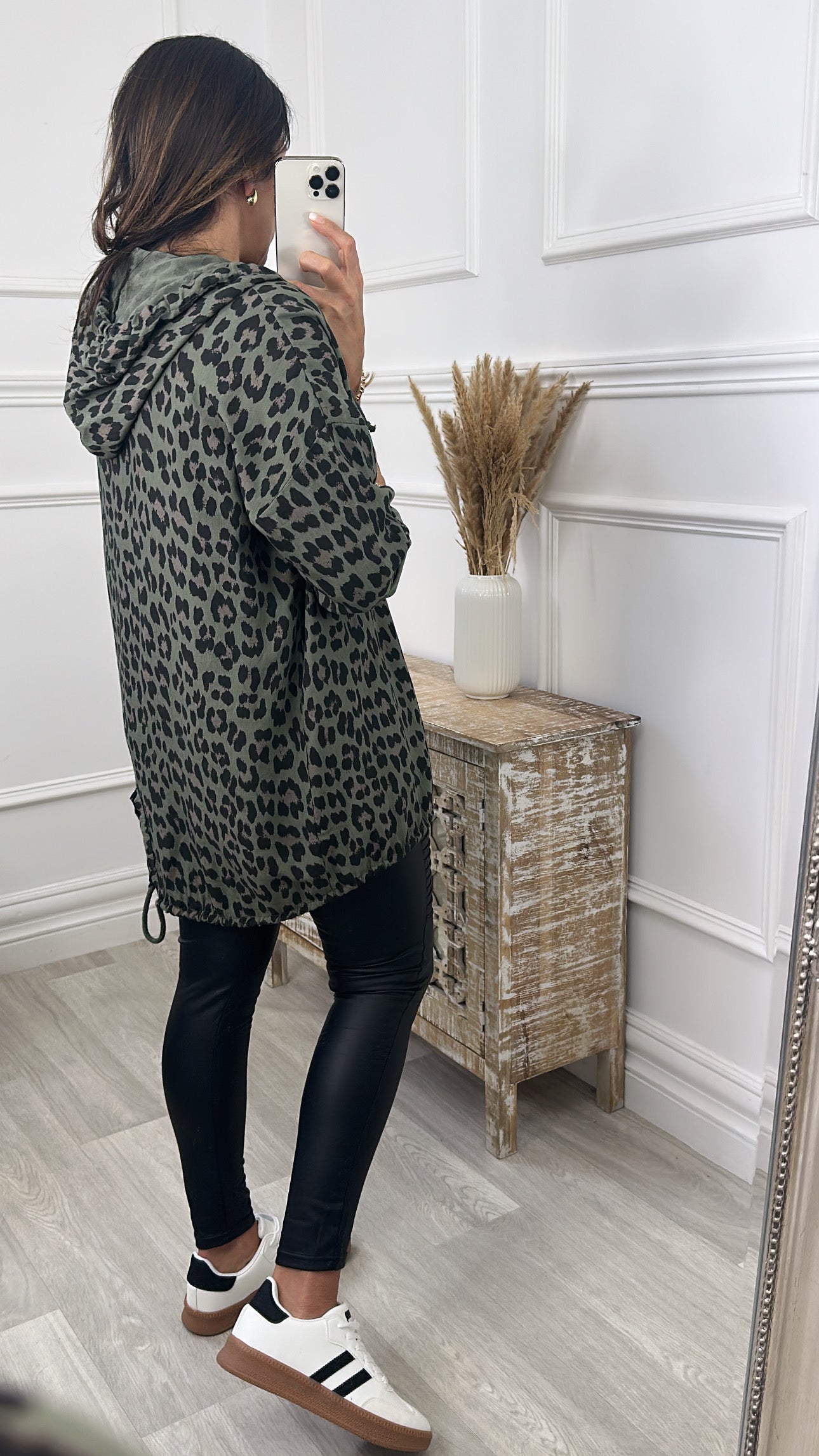 Imogen Khaki Leopard Summer Jacket