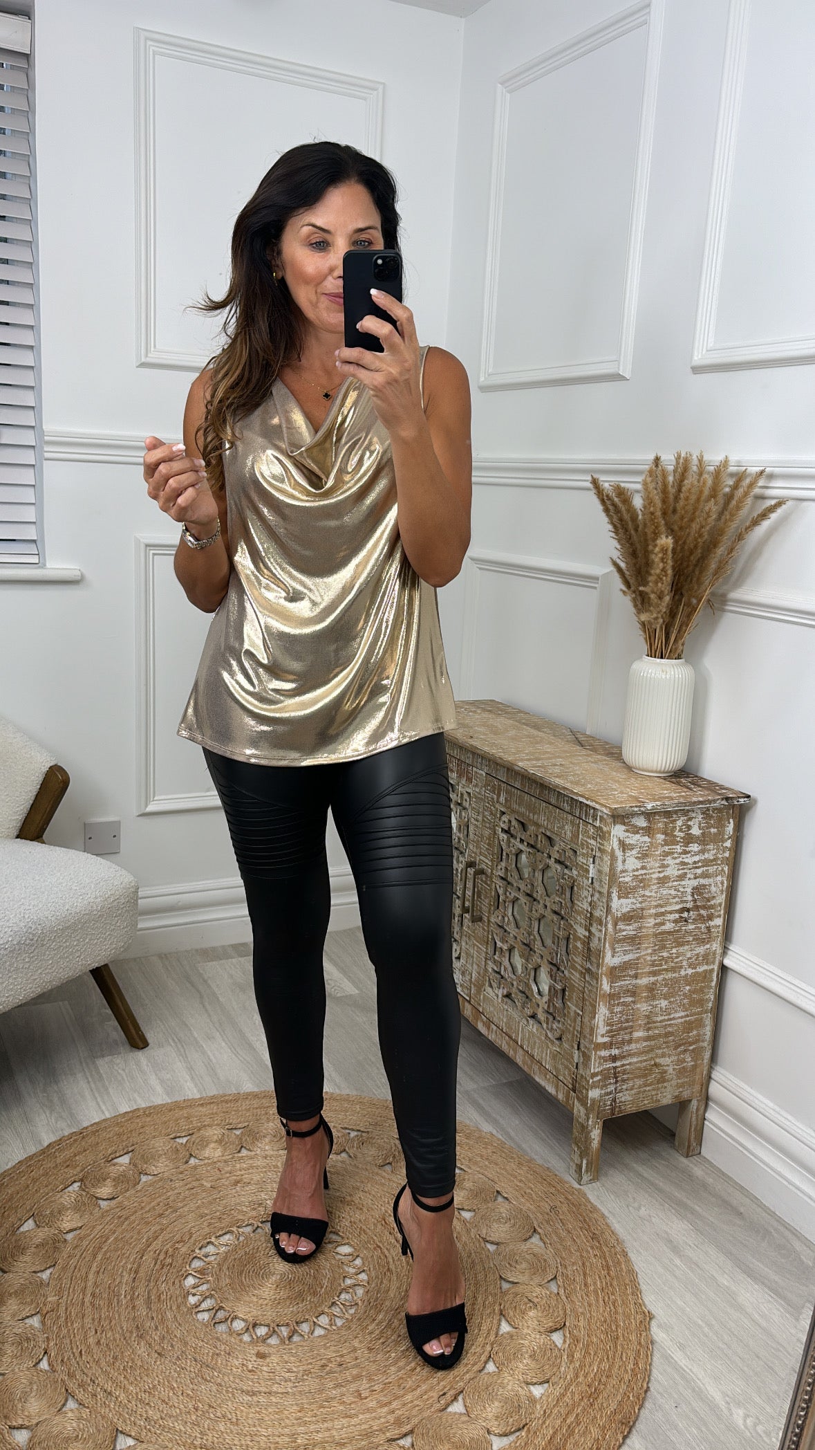 Dympna Gold Shimmering Cami