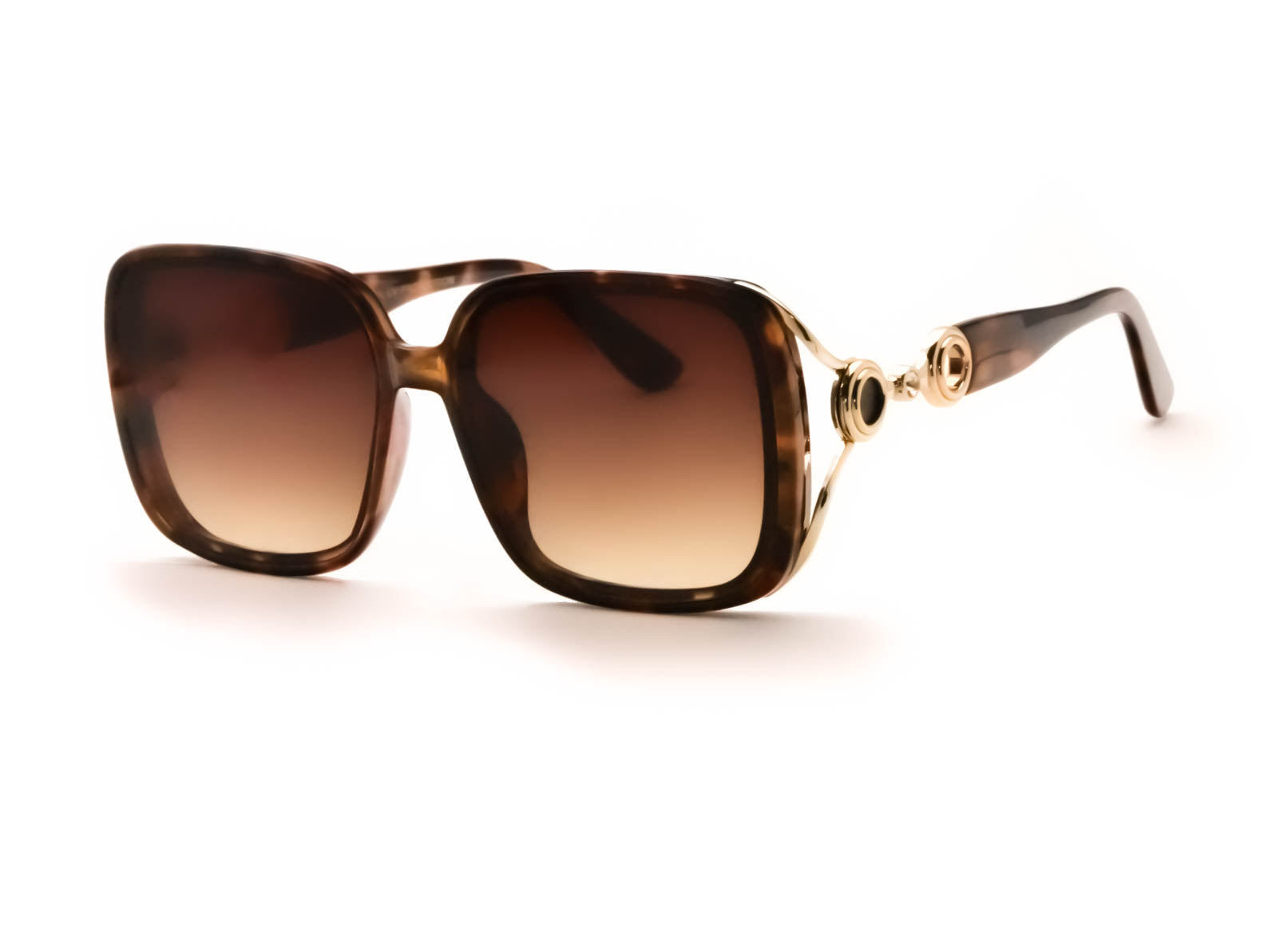 Portia Brown Gold Side Detail Sunglasses
