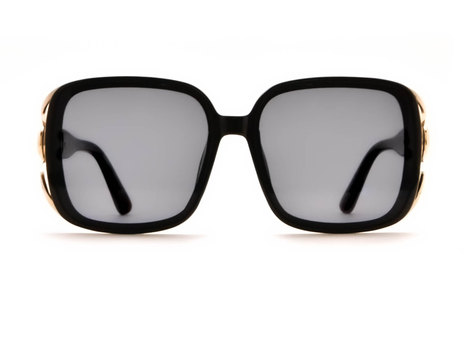 Portia Black Gold Side Detail Sunglasses