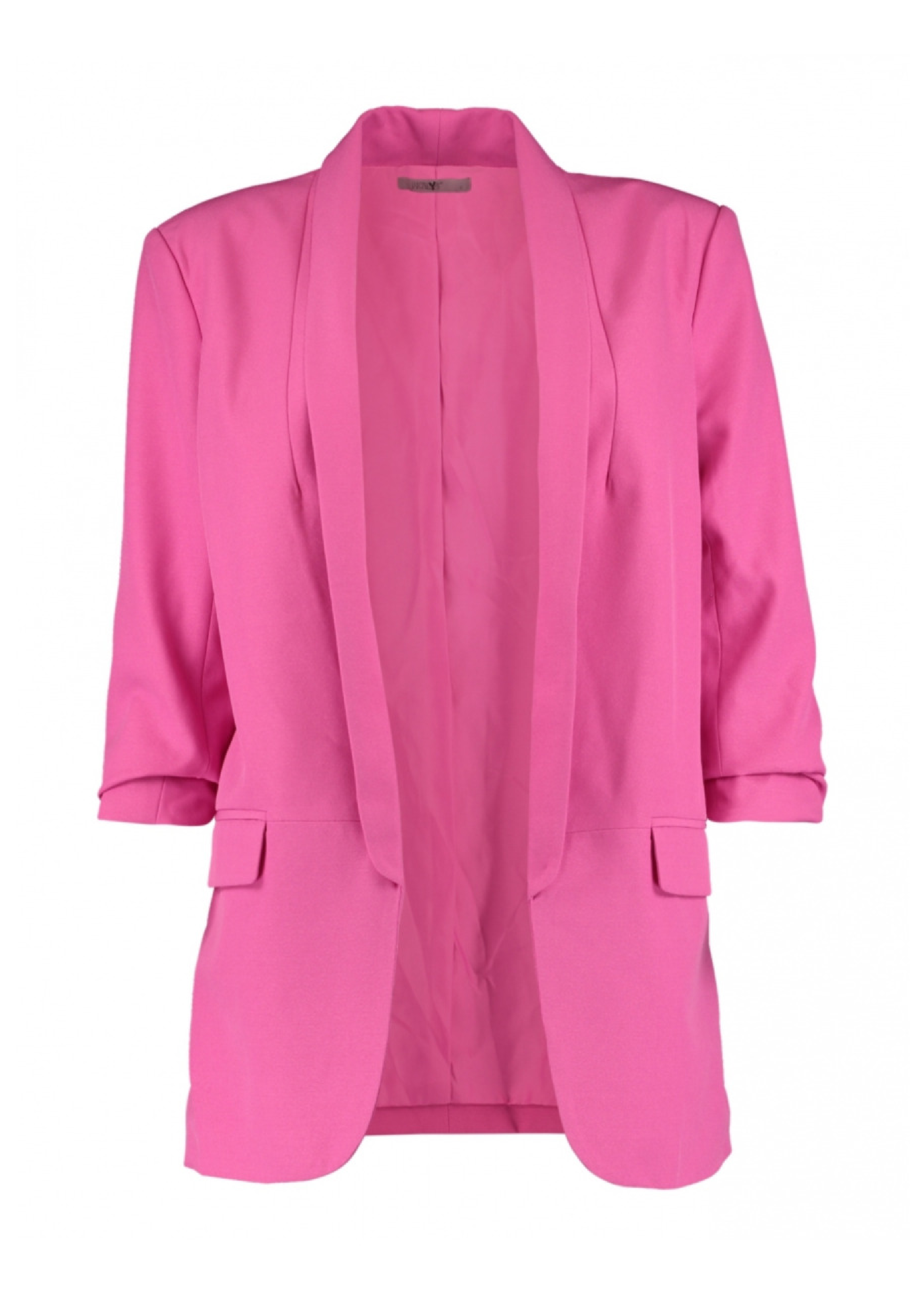 Malea Summer Pink Gathered Sleeve Blazer
