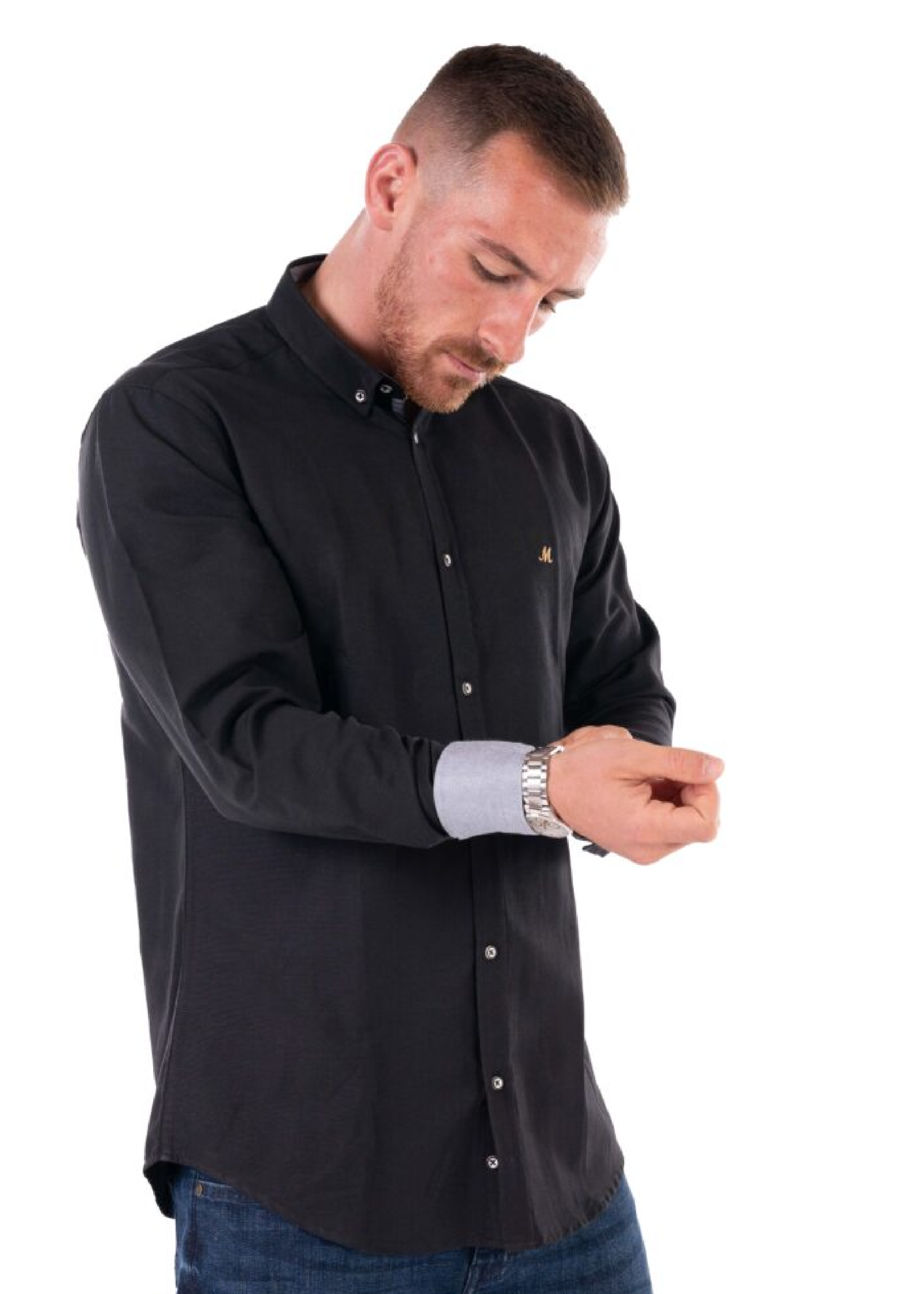 Lolland Black Oxford Shirt