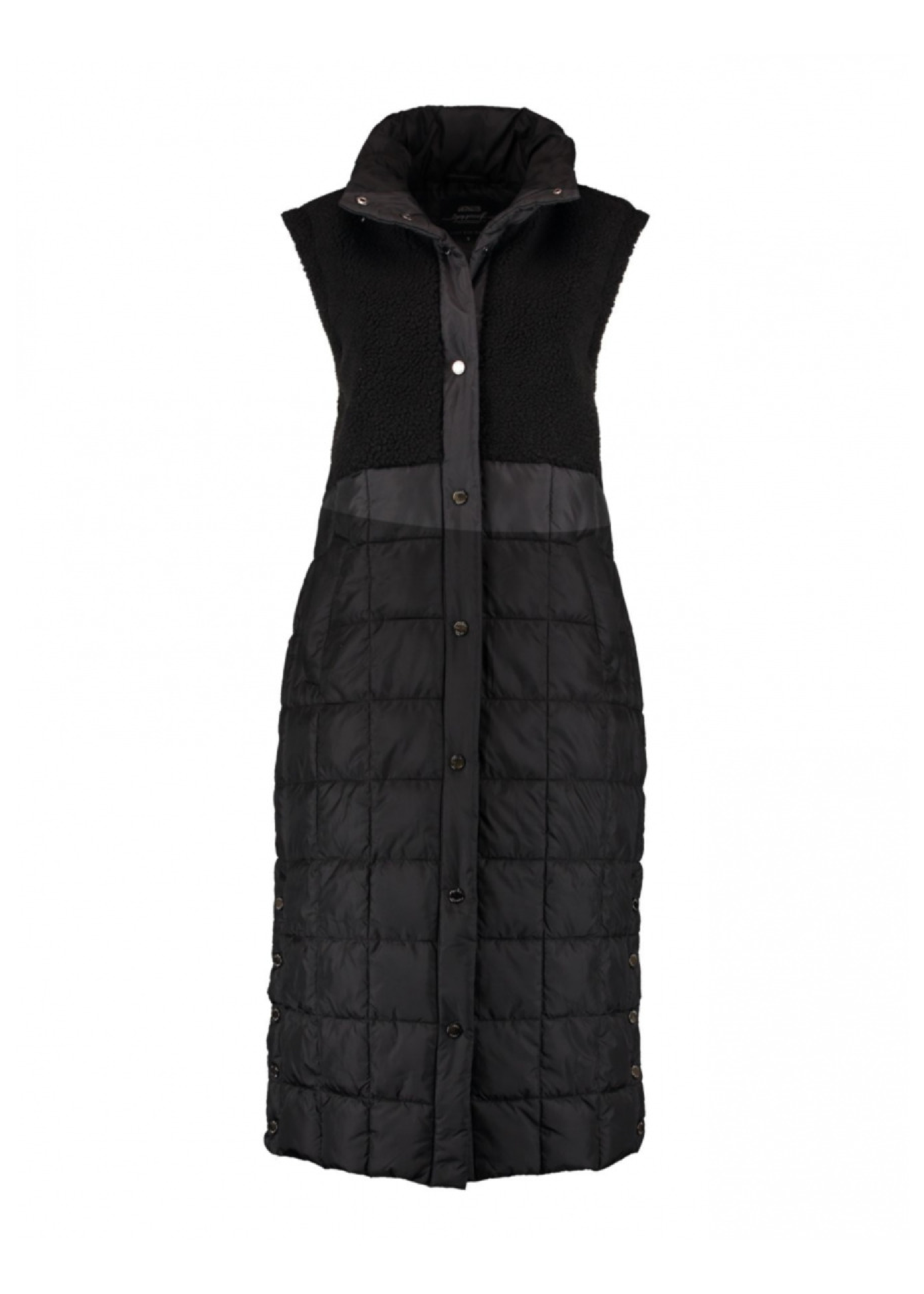 Molly Black Teddy Quilted Gilet