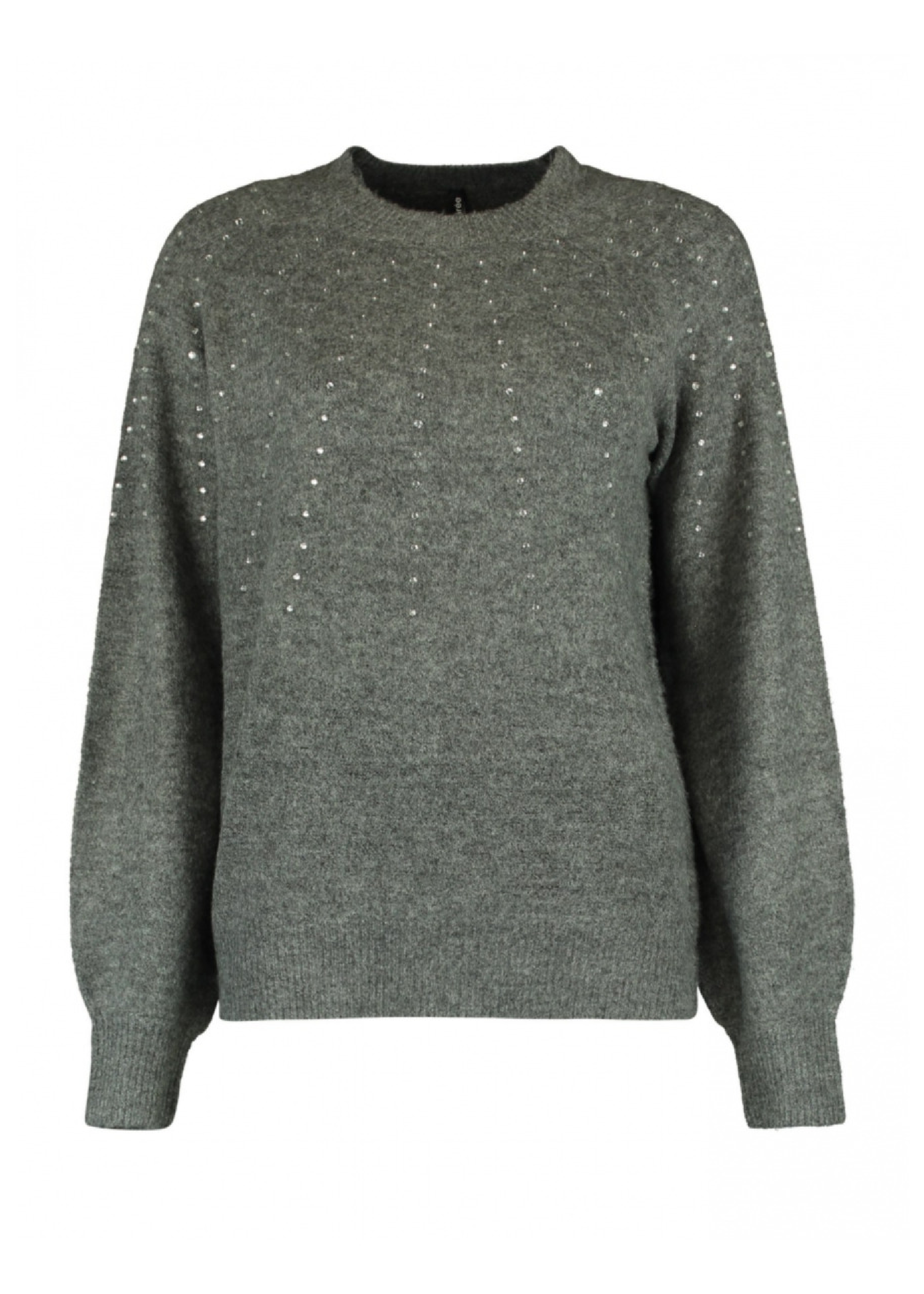 Mya Grey Rhinestone Detail Pullover