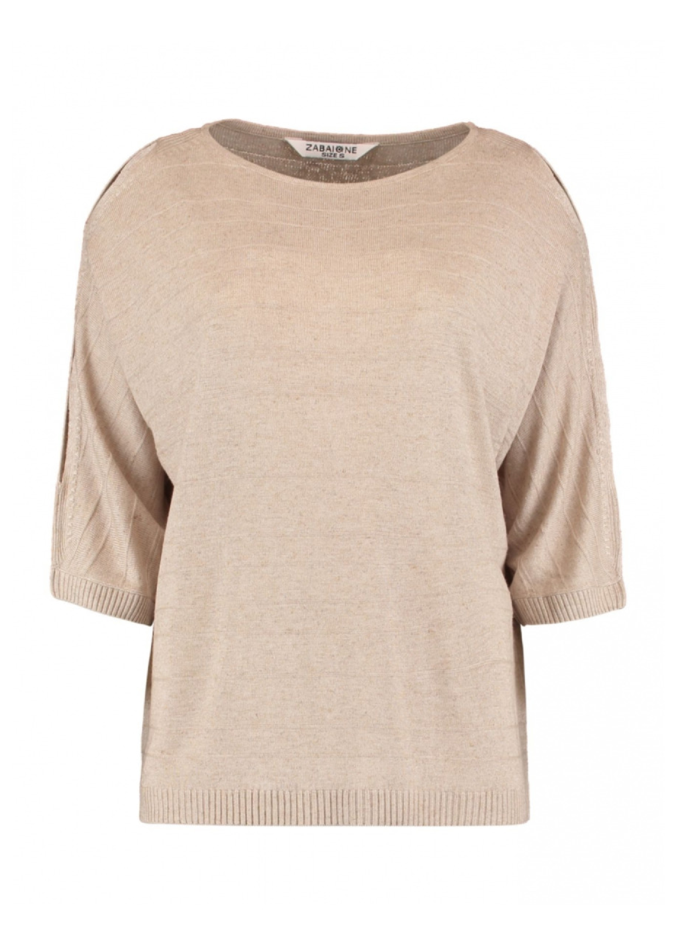 Ophelia Beige Cold Shoulder Pullover