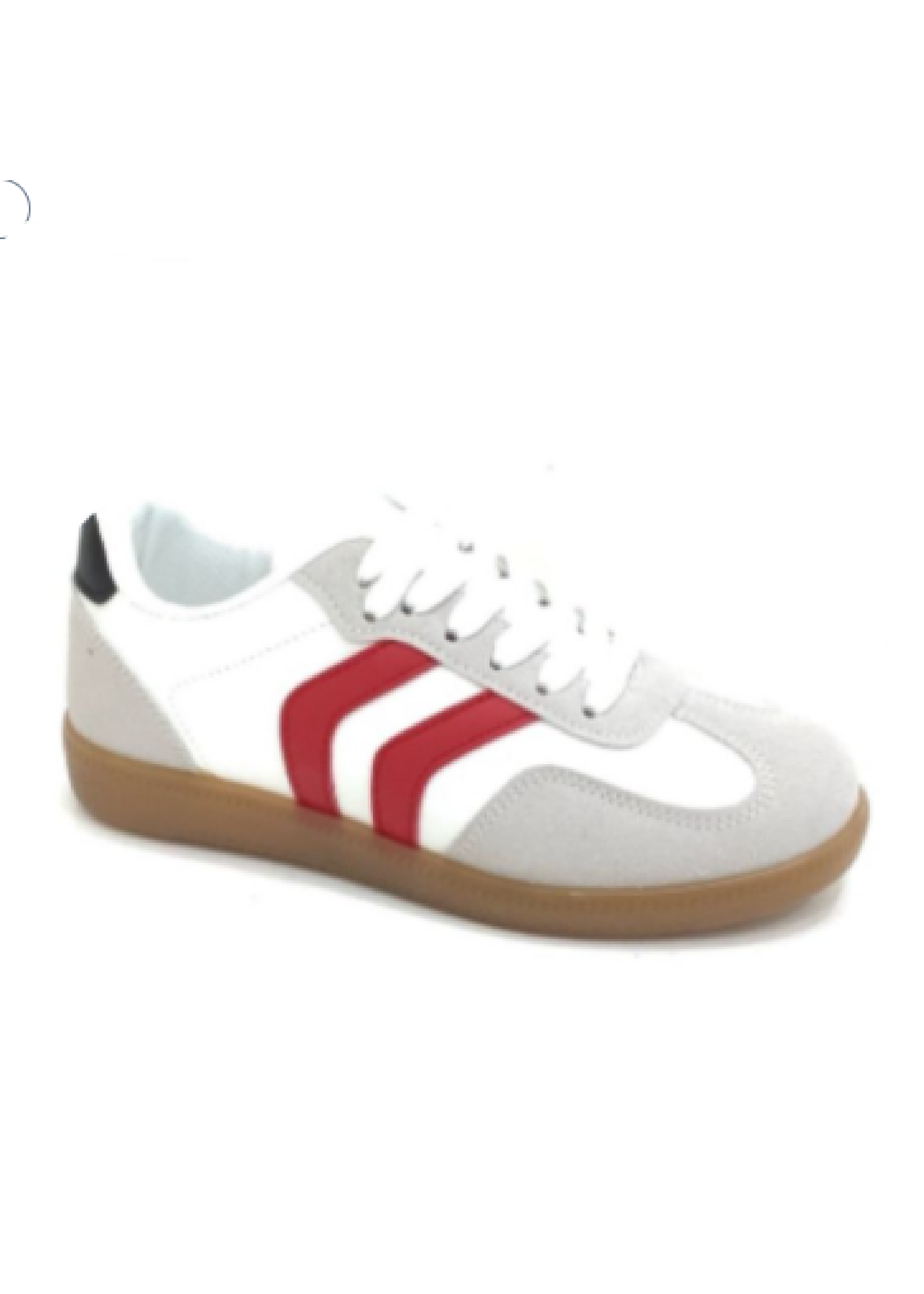 Twiggy Red Stripe White Sneakers