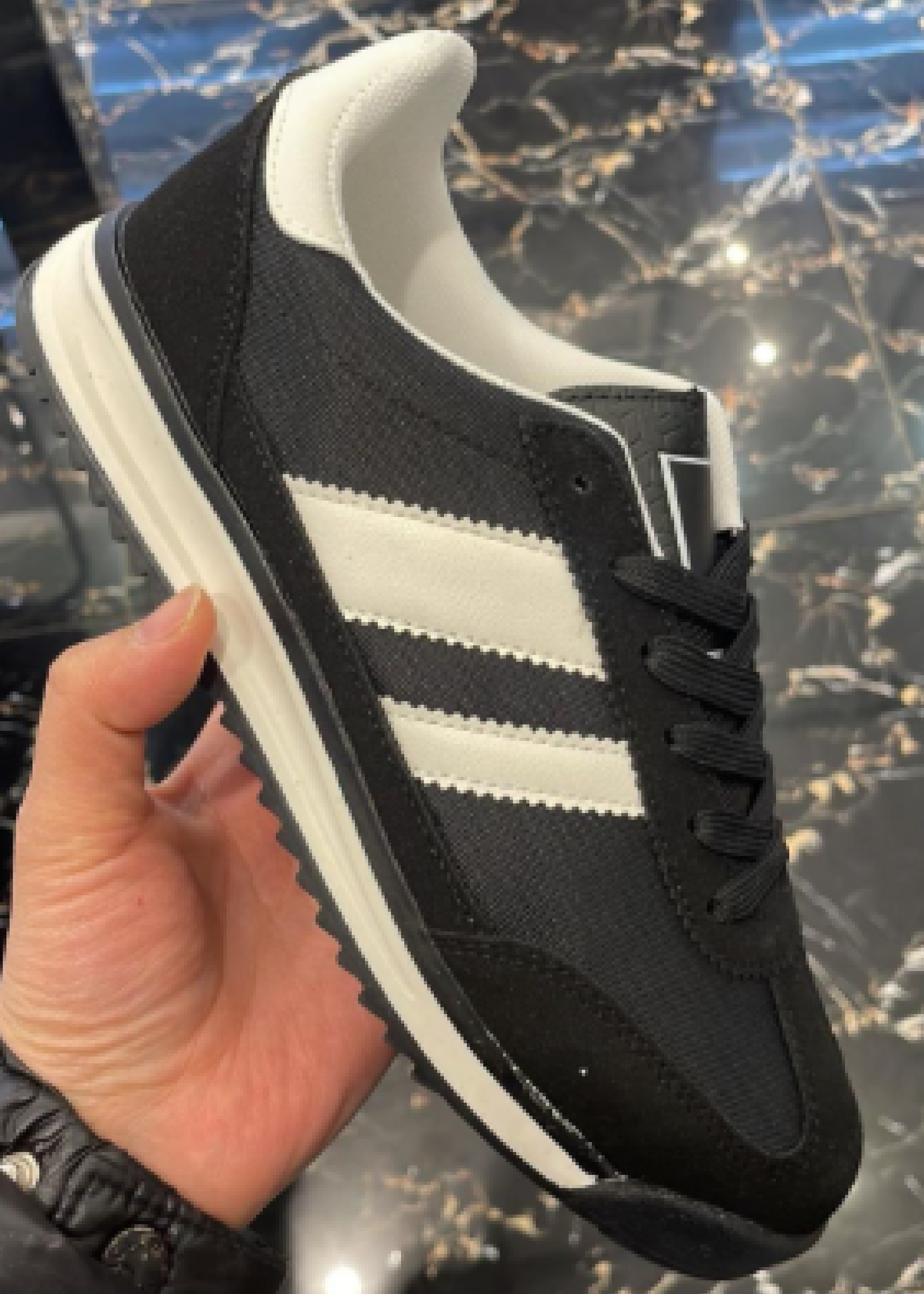 Britney Black Side Stripe Trainers