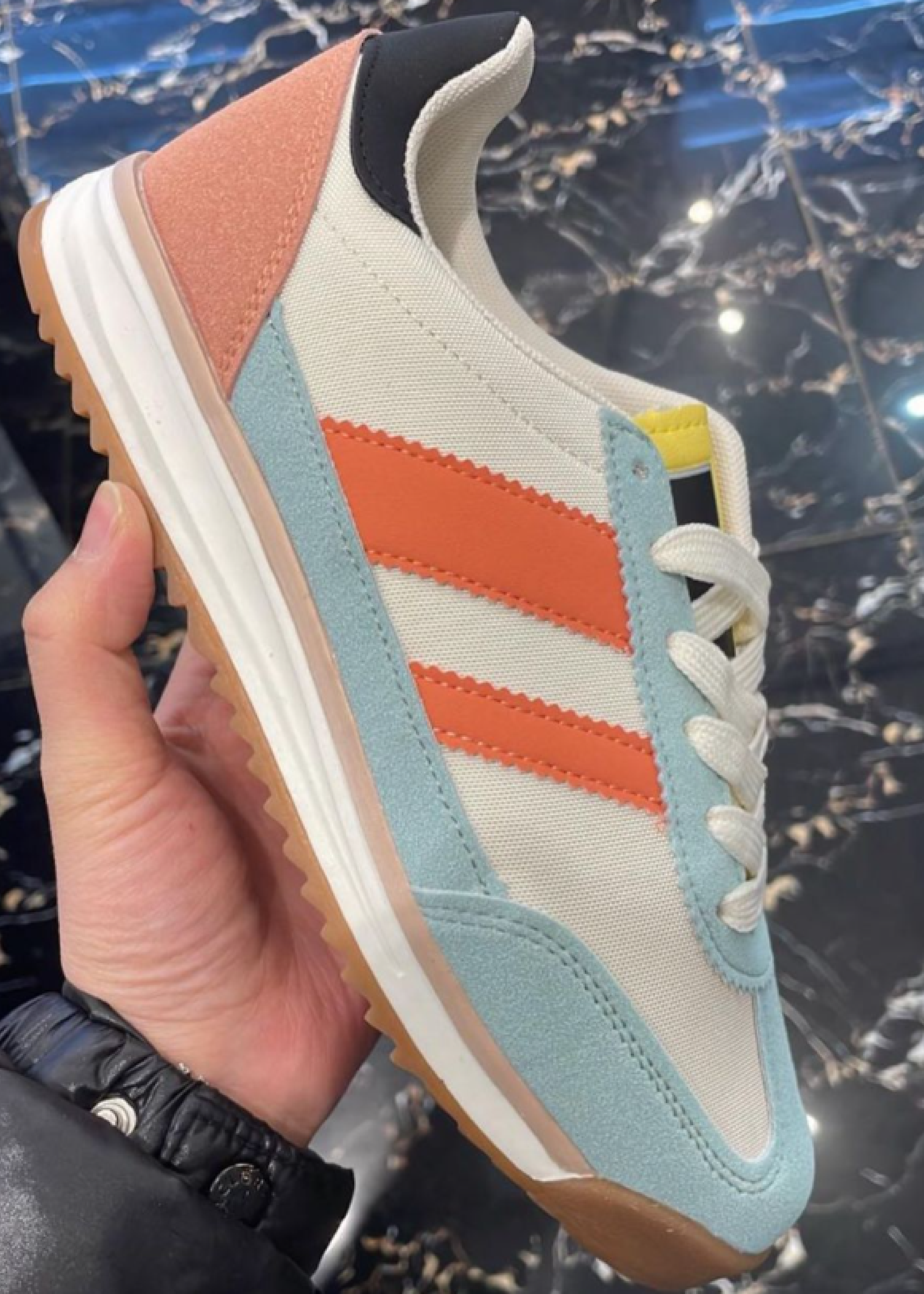 Britney Mix Colour Side Stripe Trainers