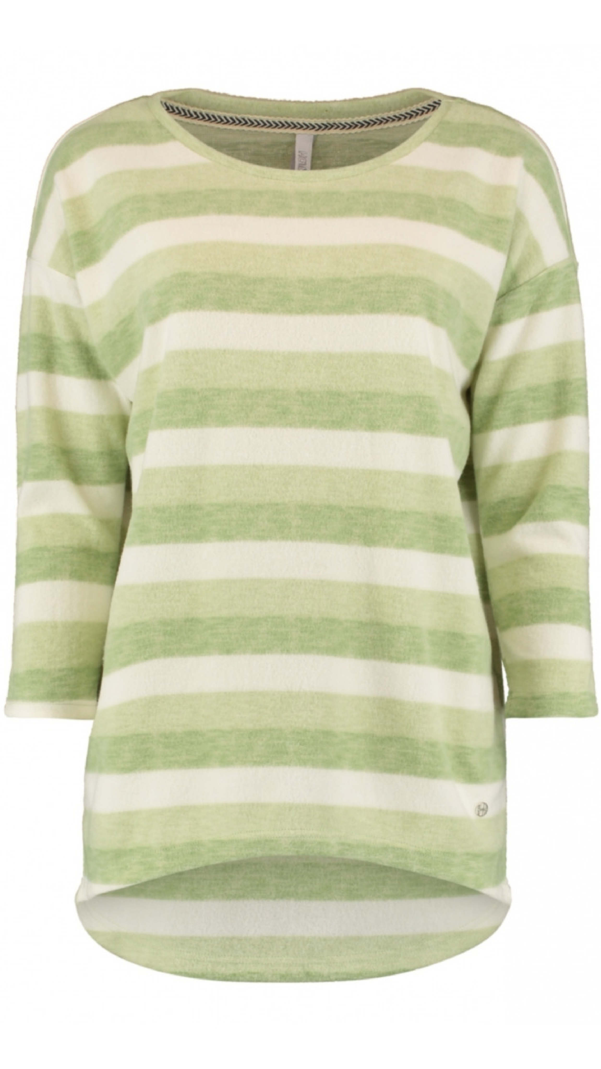 Mia Green Stripe Knit Top