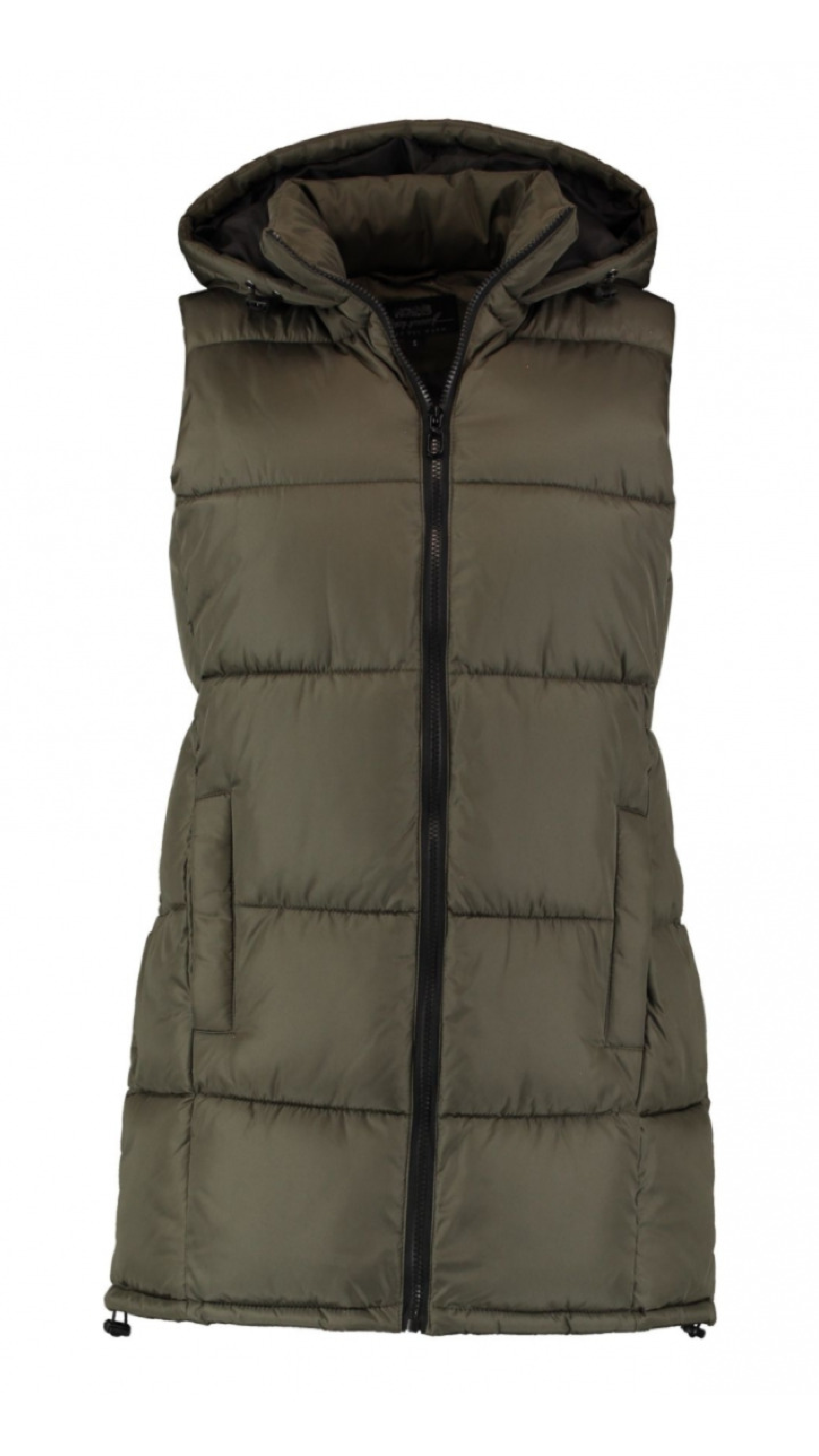 Lona Khaki Toggle Waist Puffer Gilet