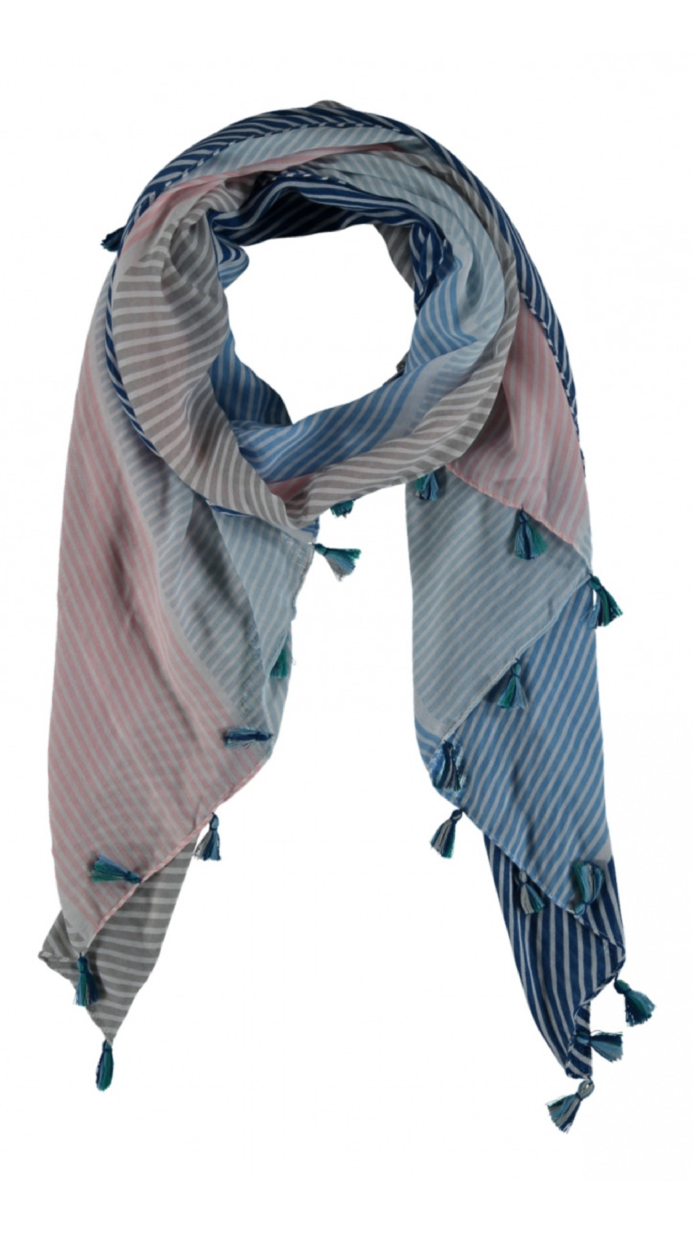 Marie Blue Stripe Scarf