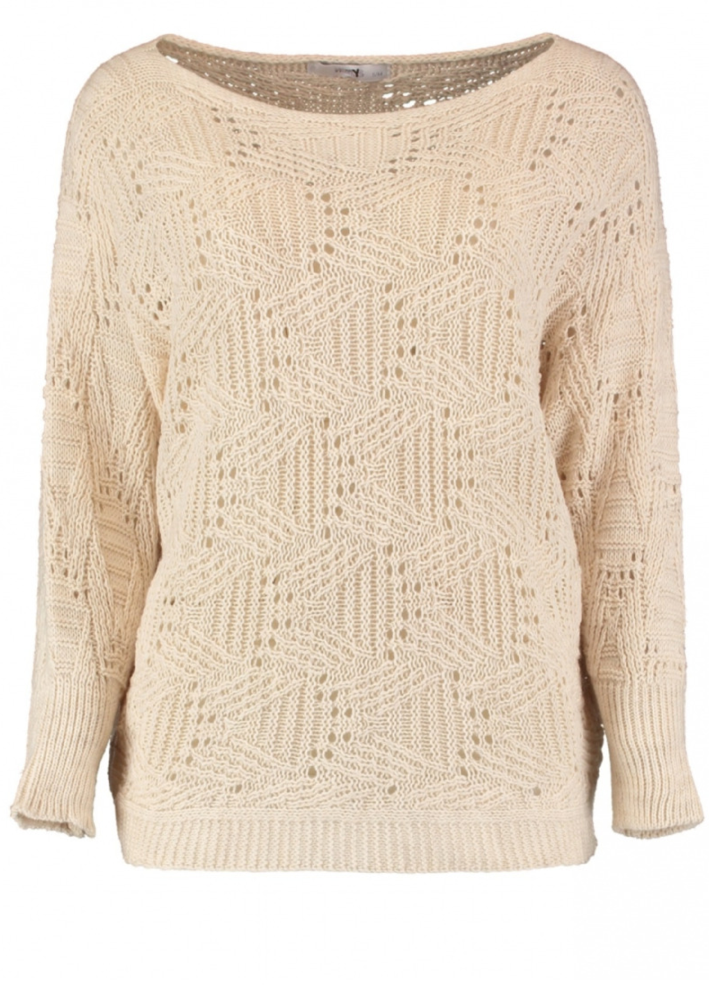 Tola Beige Eyelet Knit Jumper