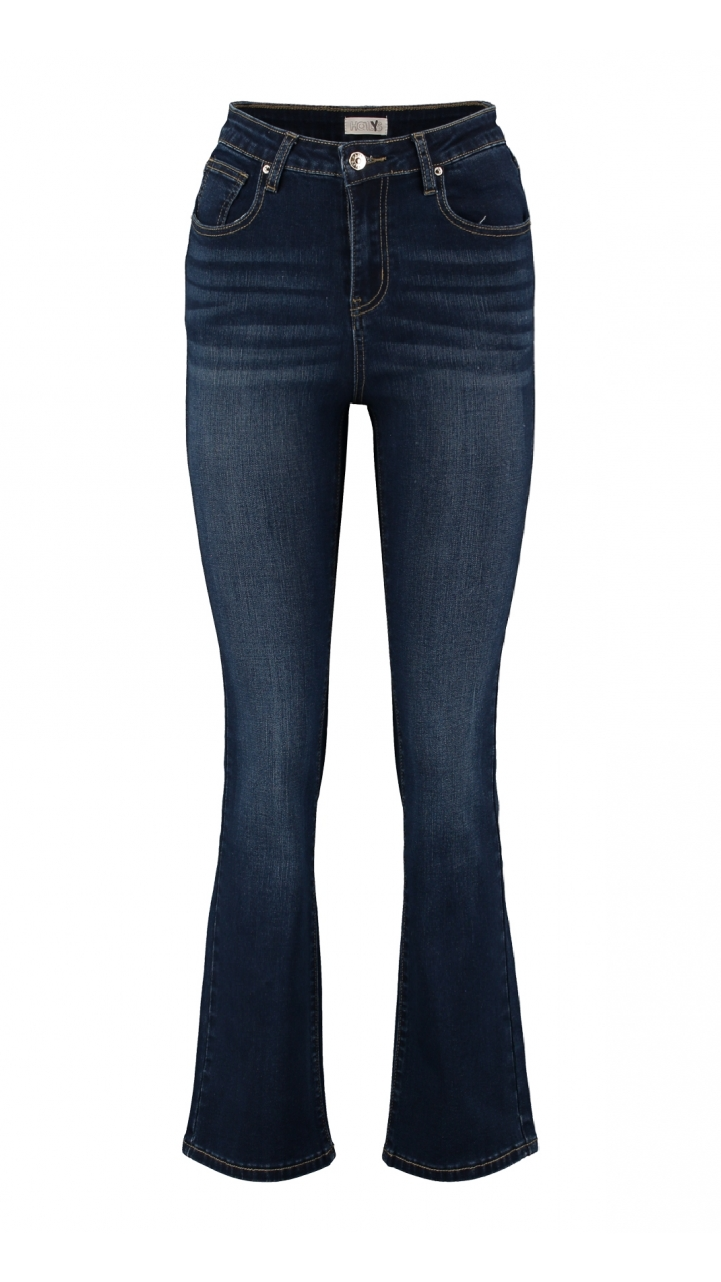 Kassy Dark Blue High Waist Flared Jeans