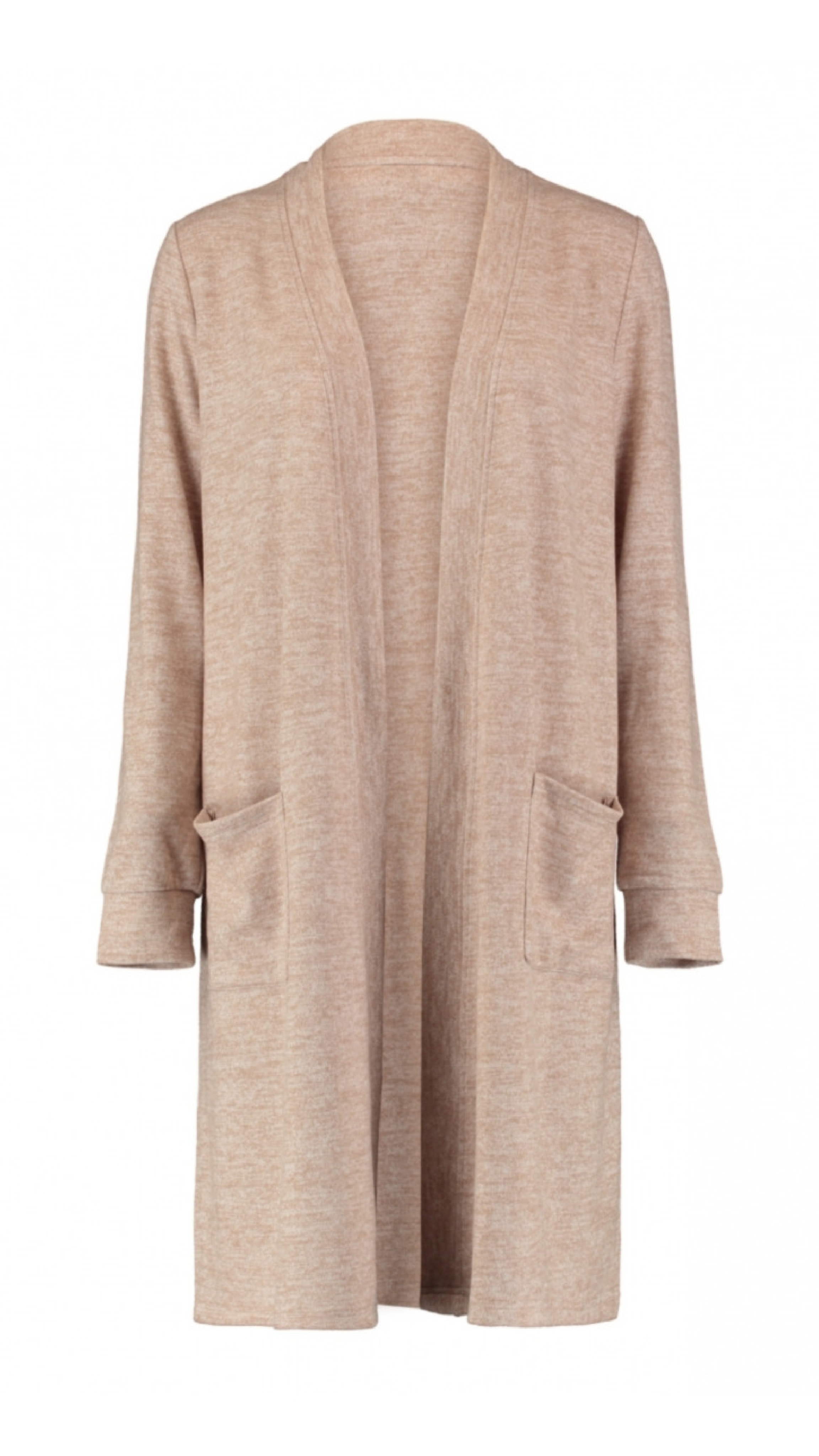 Montana Taupe Edge To Edge Long Cardigan