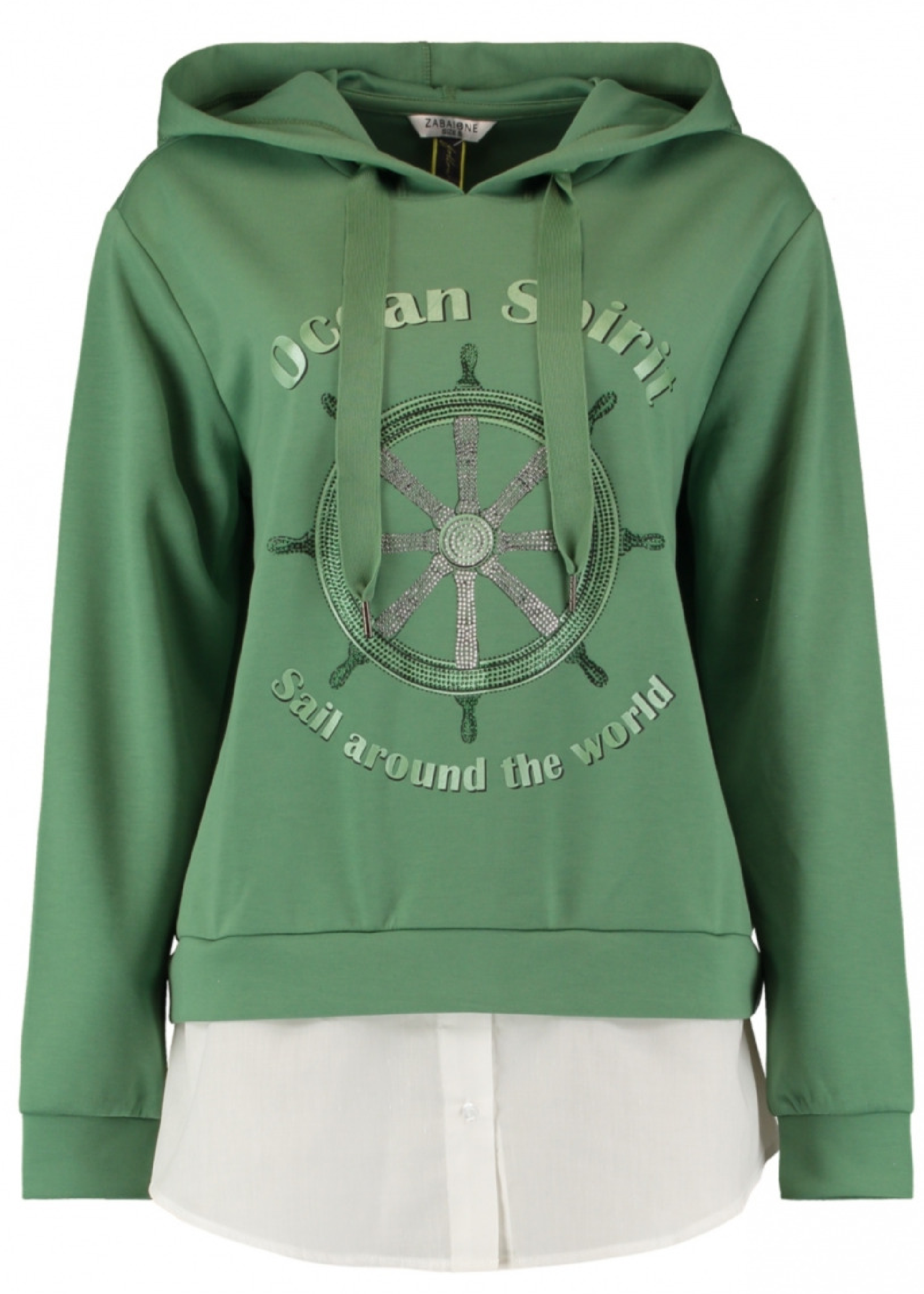 Elianne Green Layered Sweatshirt