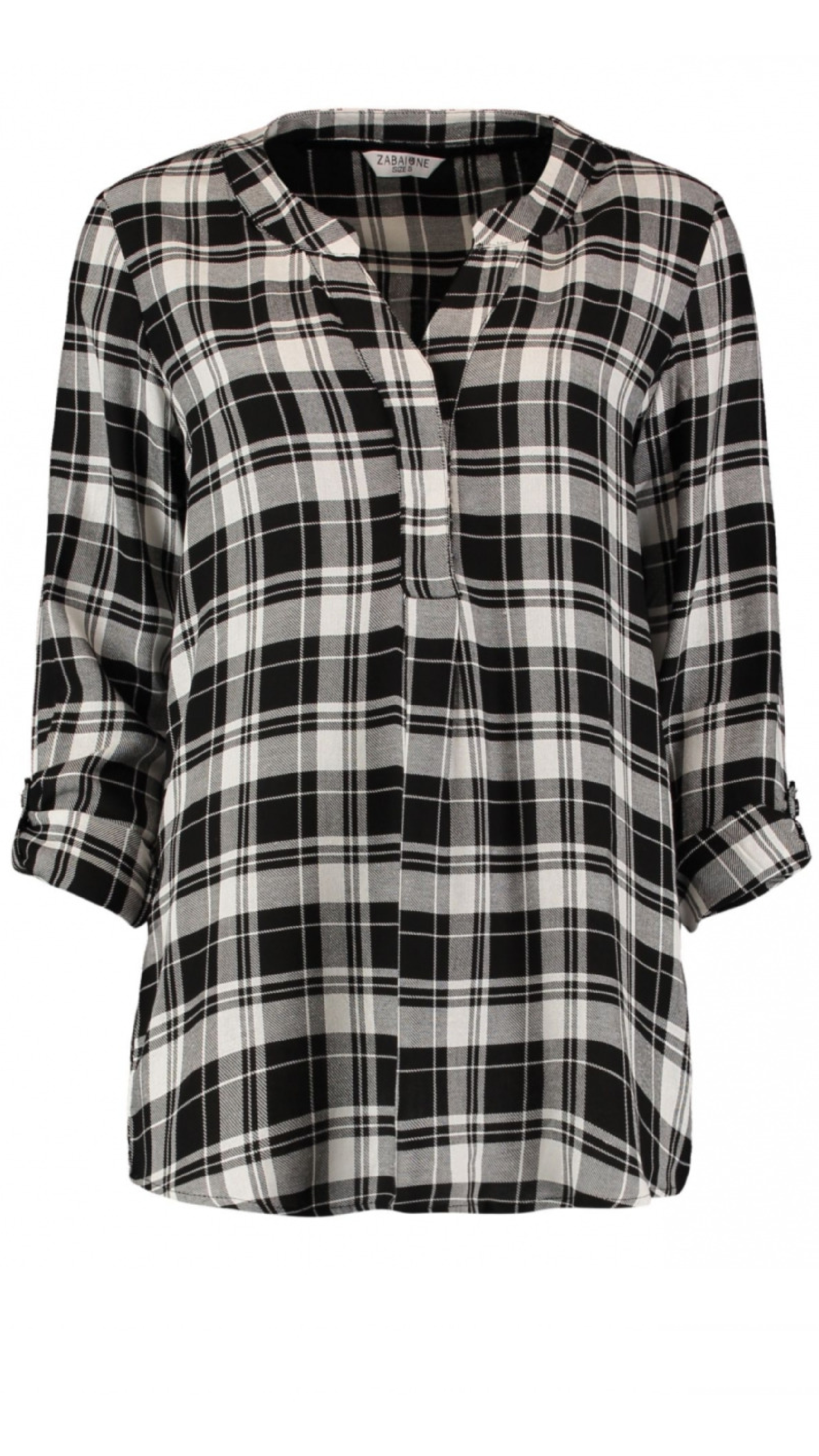 Logan Black Check Shirt Tunic