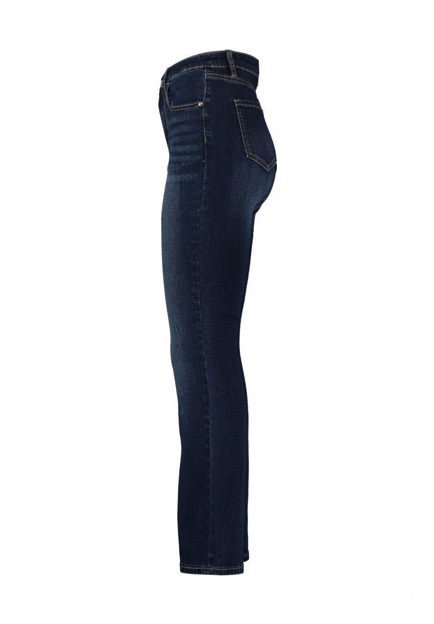 Kassy Dark Blue High Waist Flared Jeans