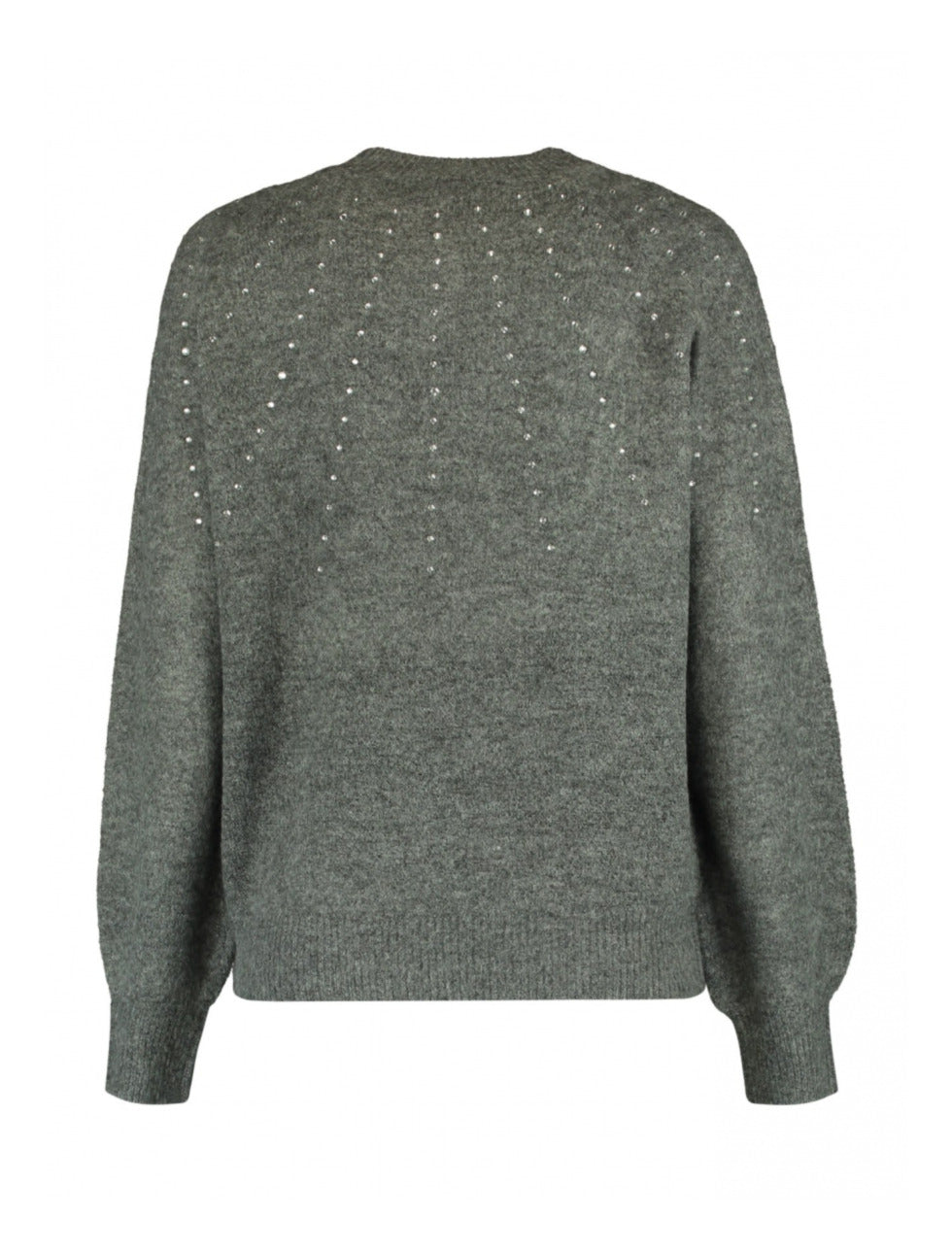 Mya Grey Rhinestone Detail Pullover