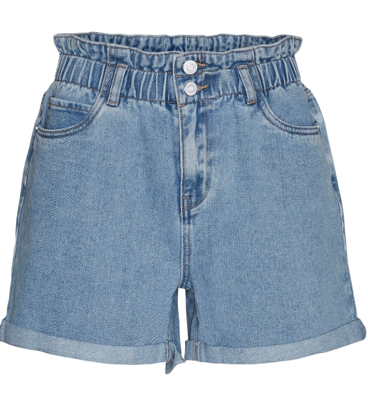 Lyra Blue Paperbag Denim Shorts