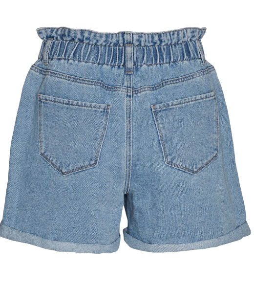 Lyra Blue Paperbag Denim Shorts