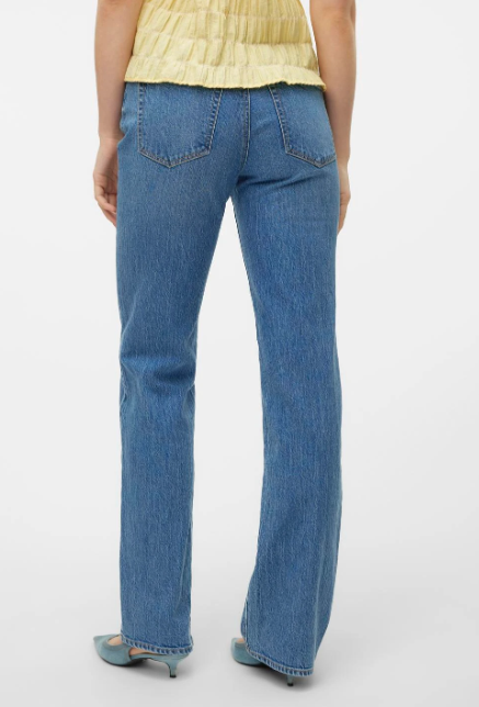 Tessa Blue High Rise Straight Jeans