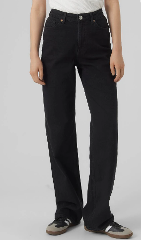 Tessa Black High Rise Wide Leg Jeans