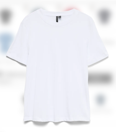 Paulina Bright White Basic T-Shirt