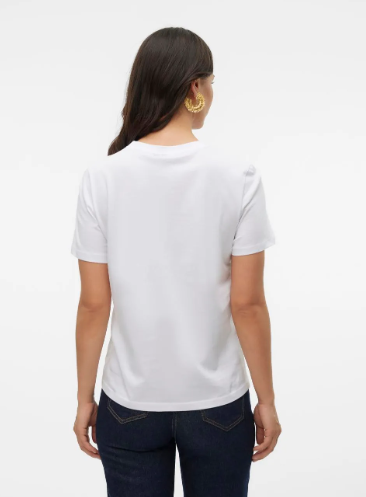 Paulina Bright White Basic T-Shirt