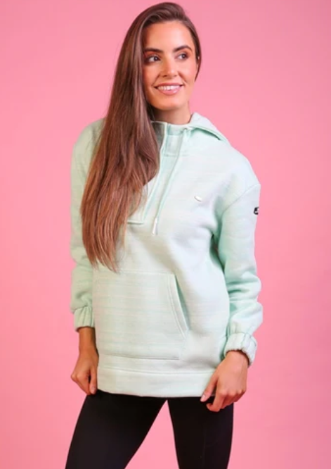 Michelle Mint Zip Front Hoodie