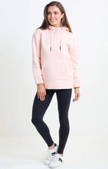 Michelle Peach Zip Front Hoodie