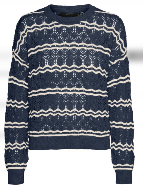 Bella Navy Striped Pullover